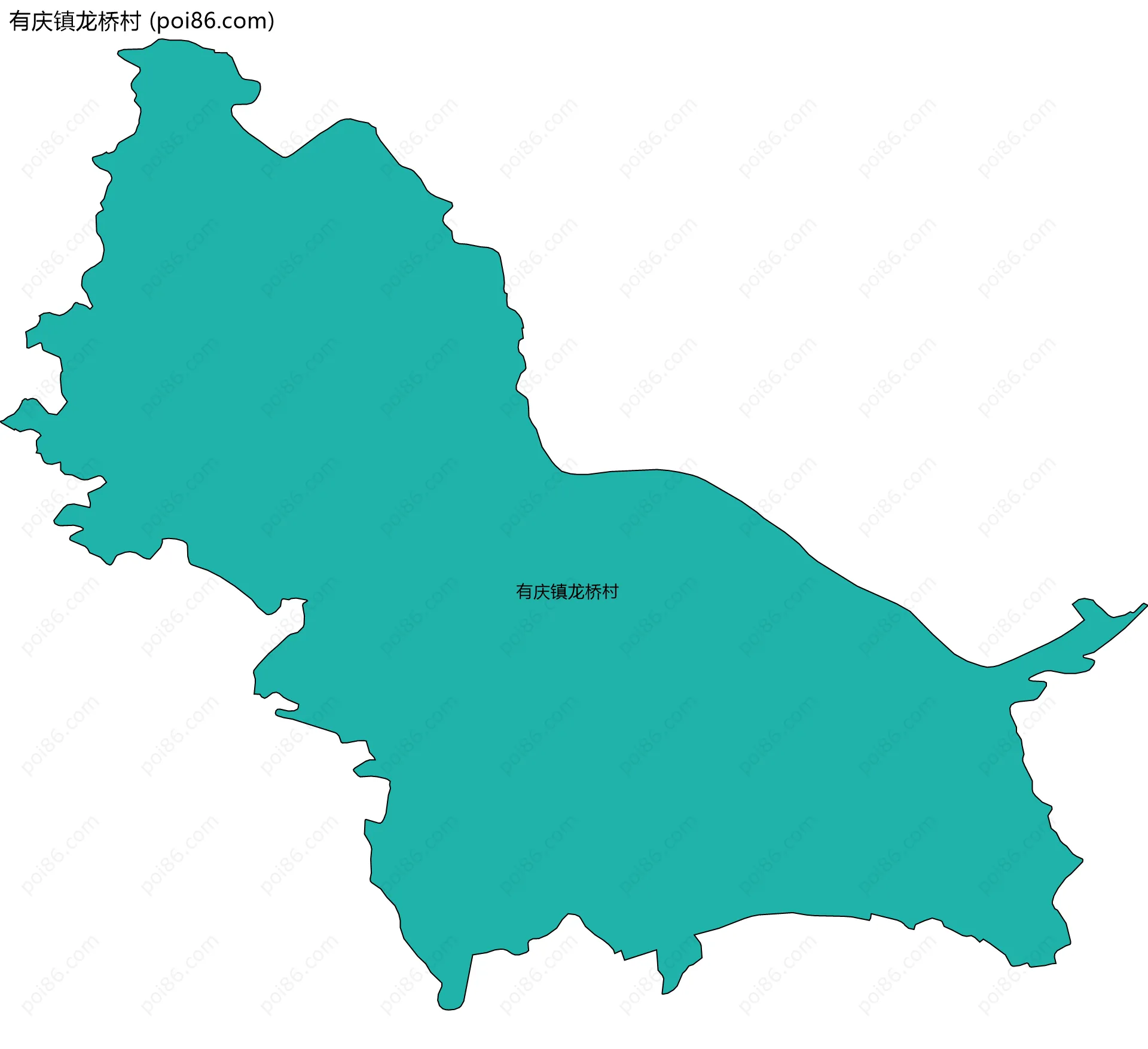 有庆镇龙桥村边界地图