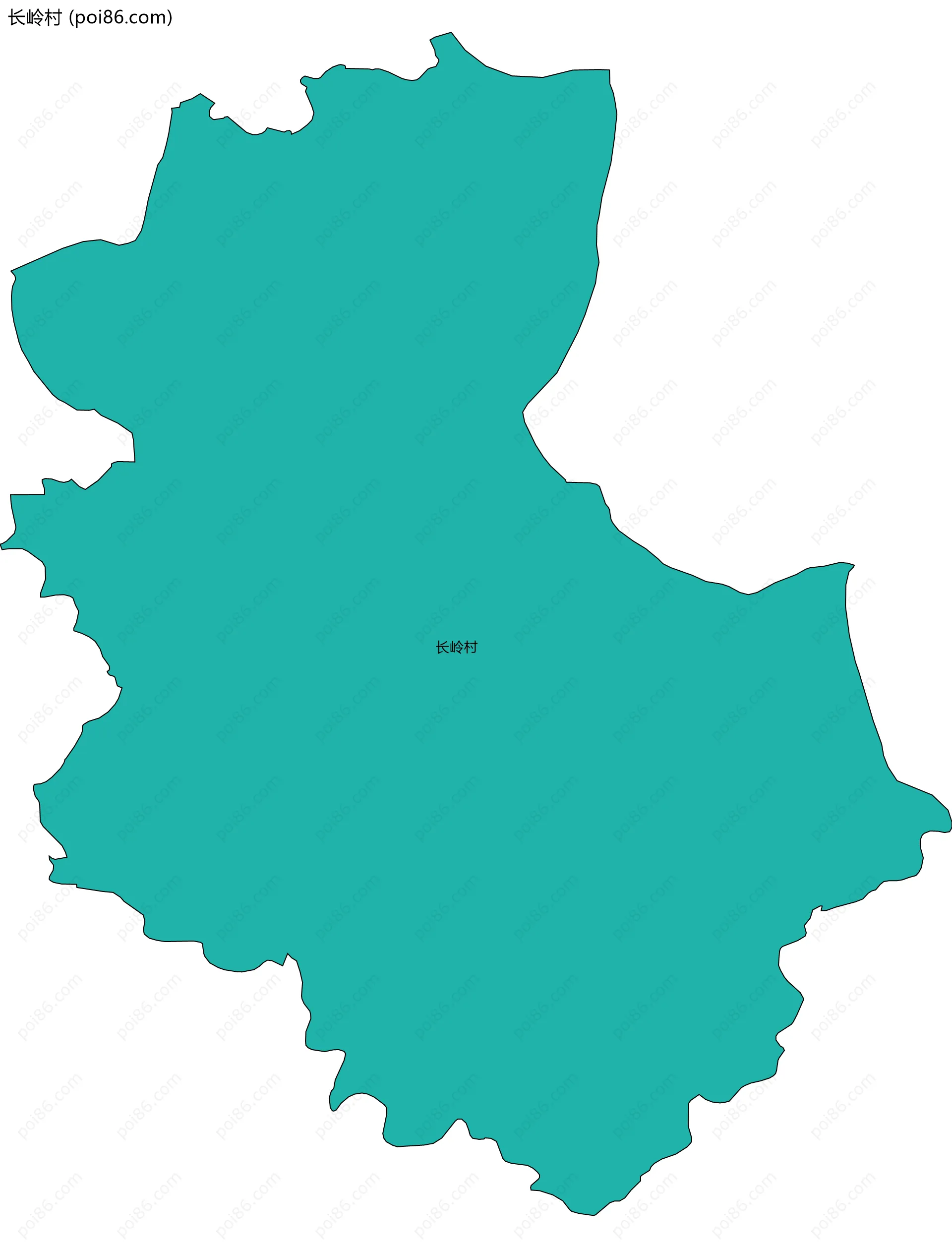 长岭村边界地图