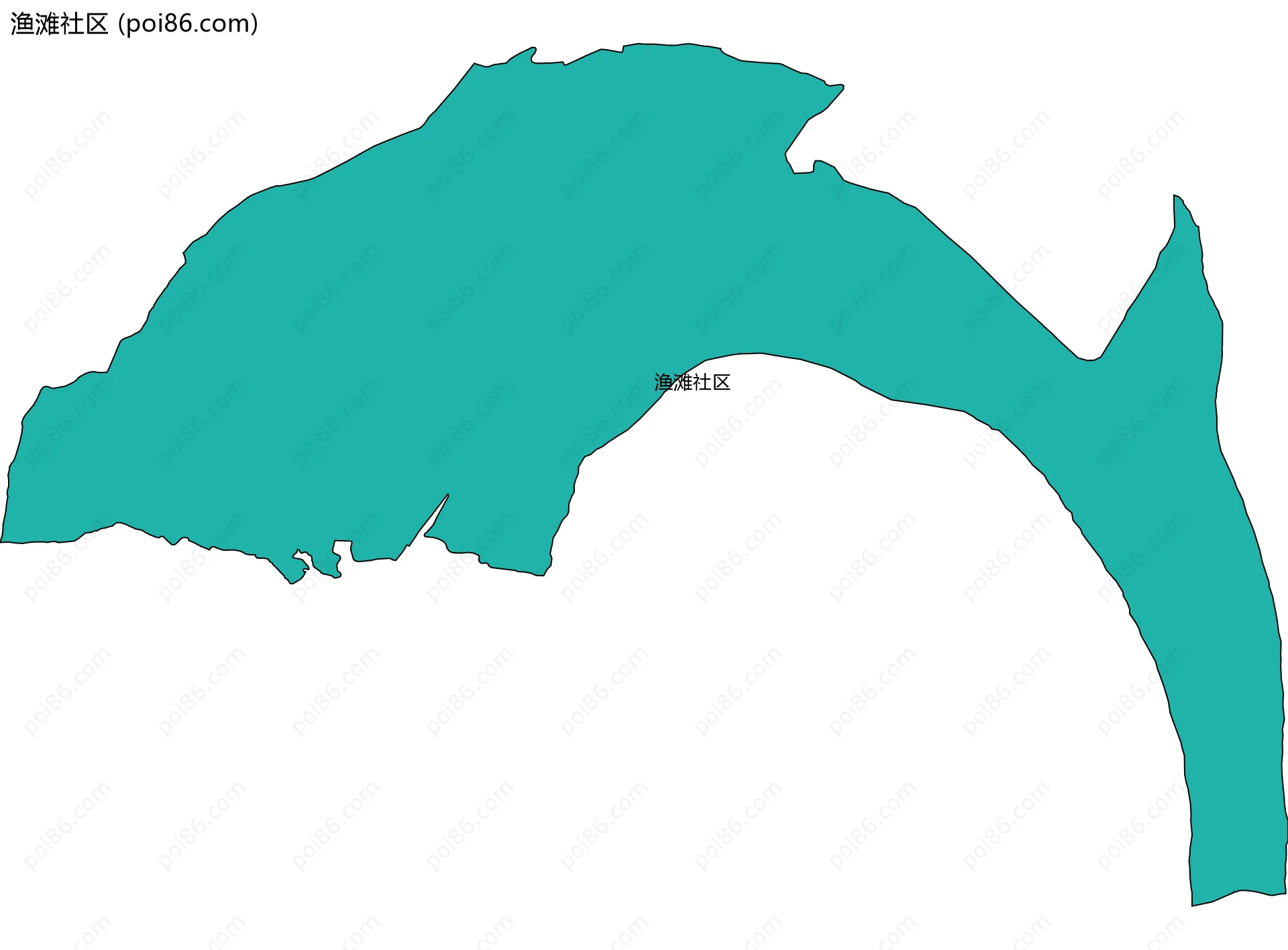 渔滩社区边界地图