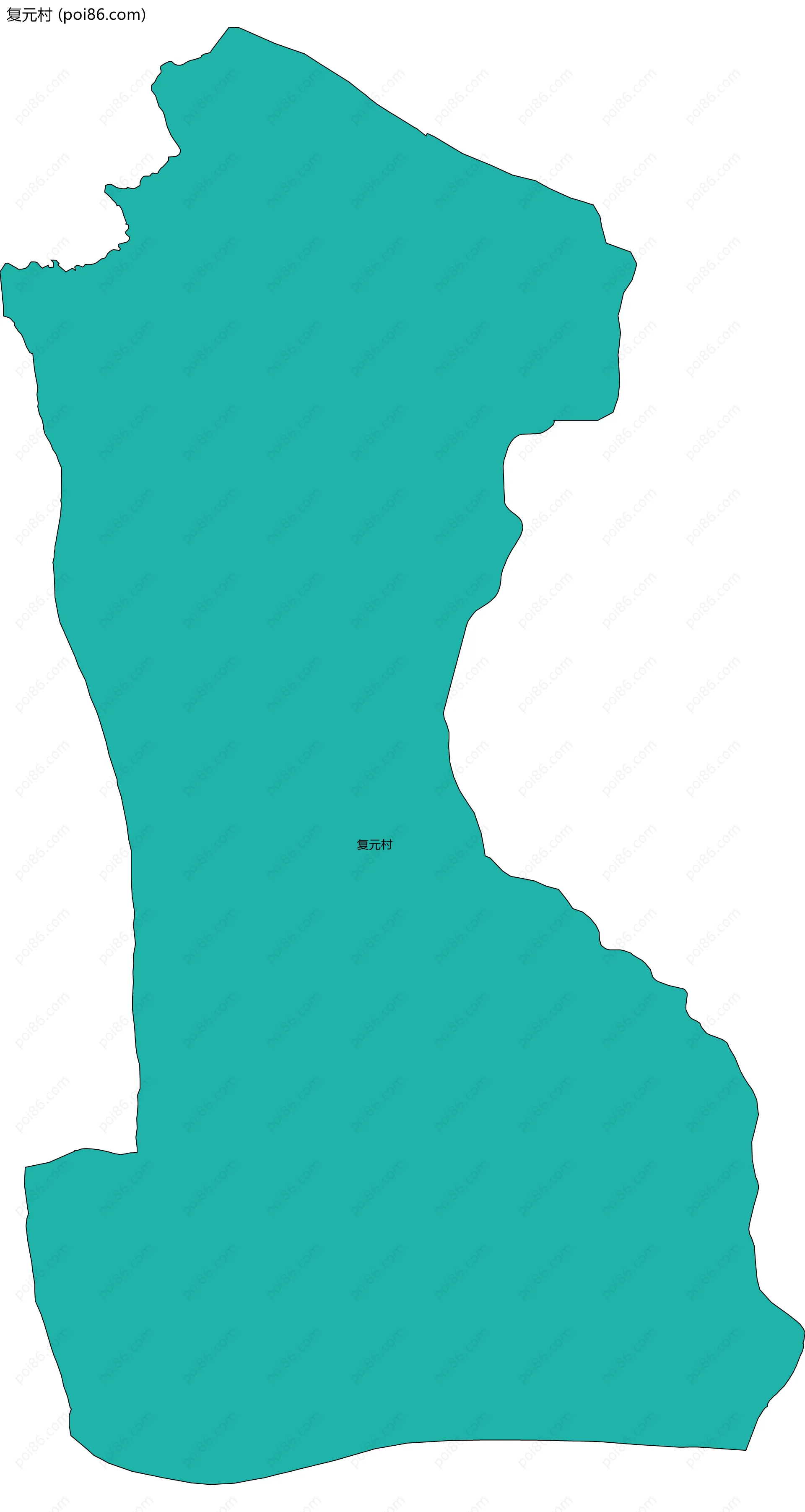 复元村边界地图