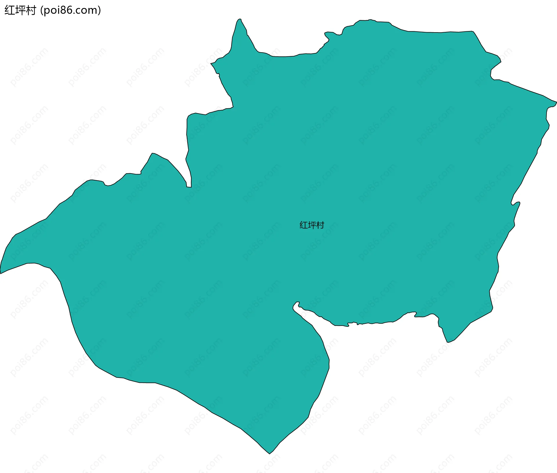 红坪村边界地图