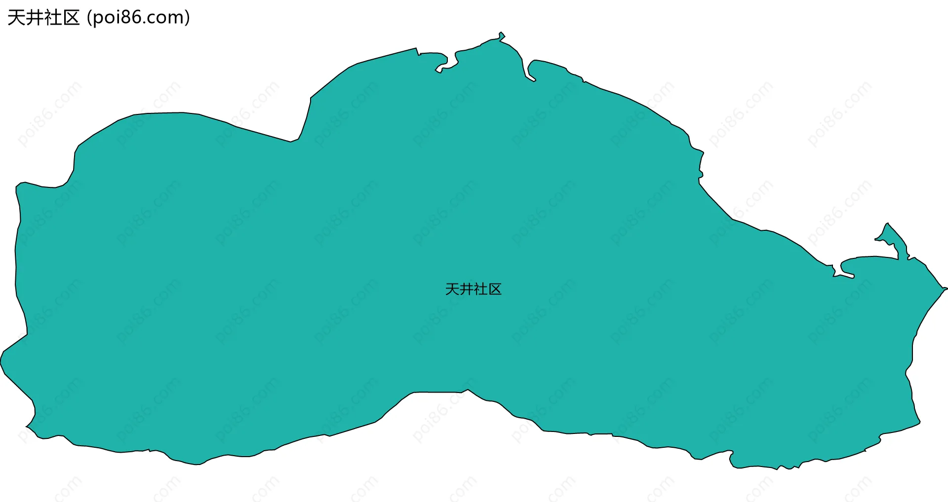 天井社区边界地图