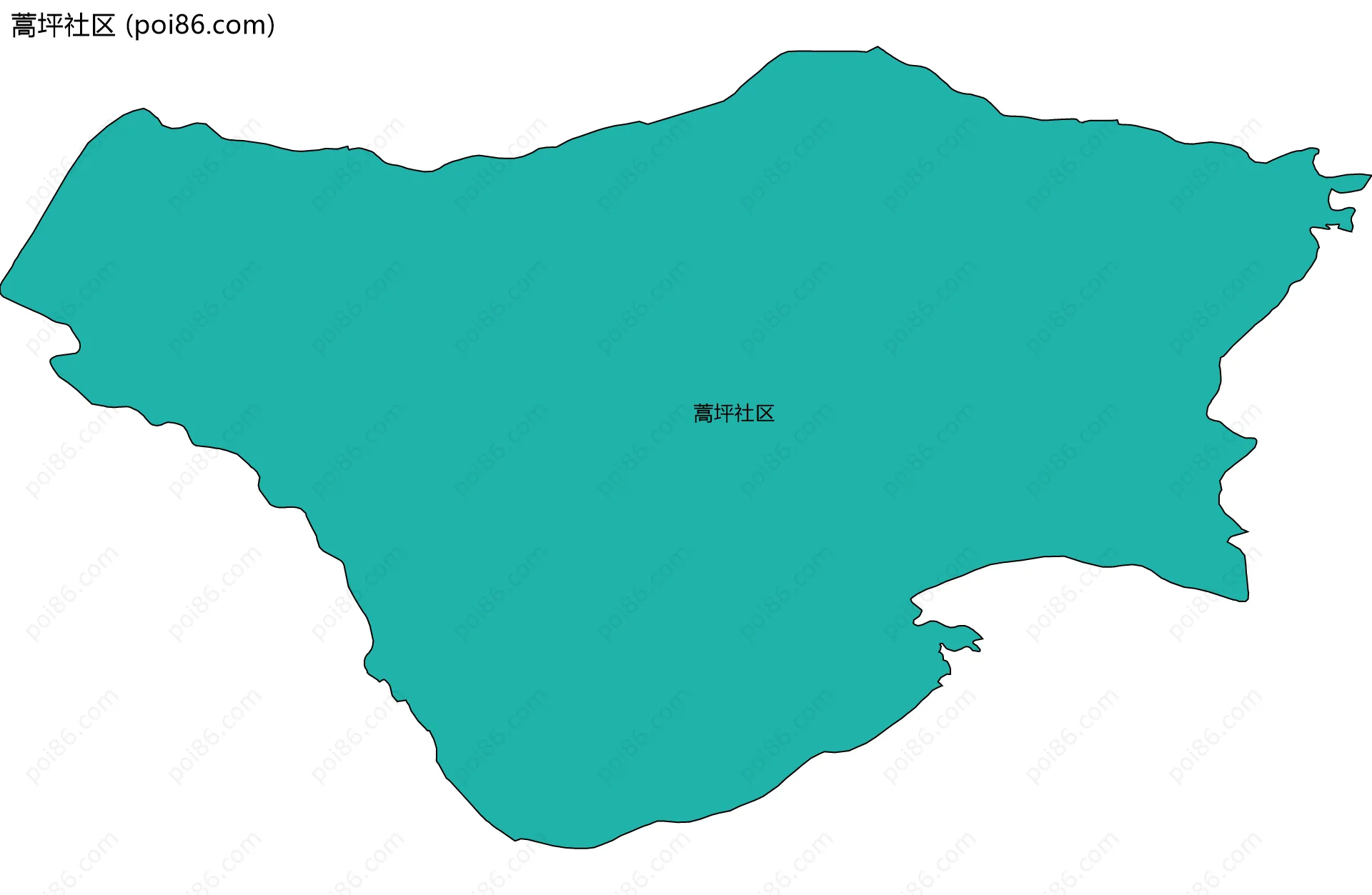 蒿坪社区边界地图