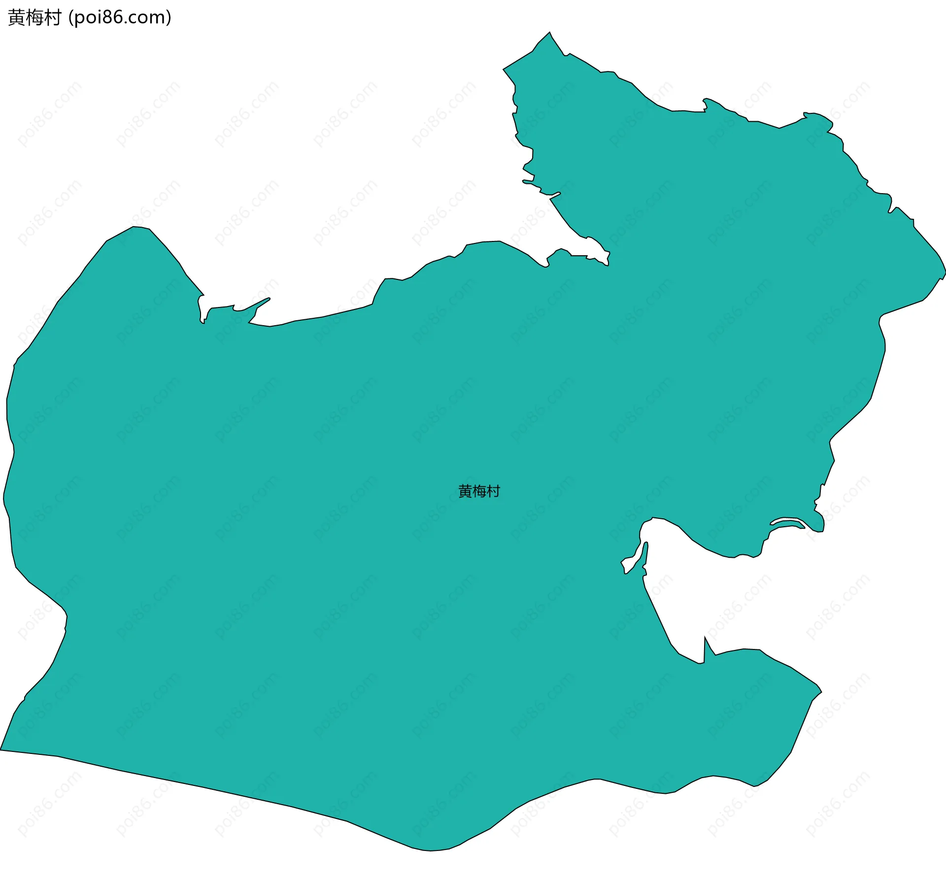 黄梅村边界地图
