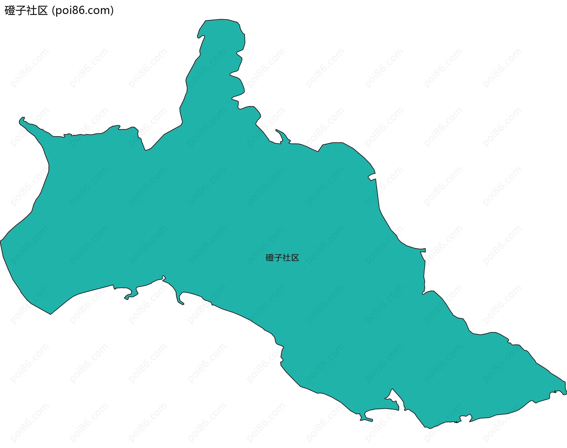 磴子社区边界地图