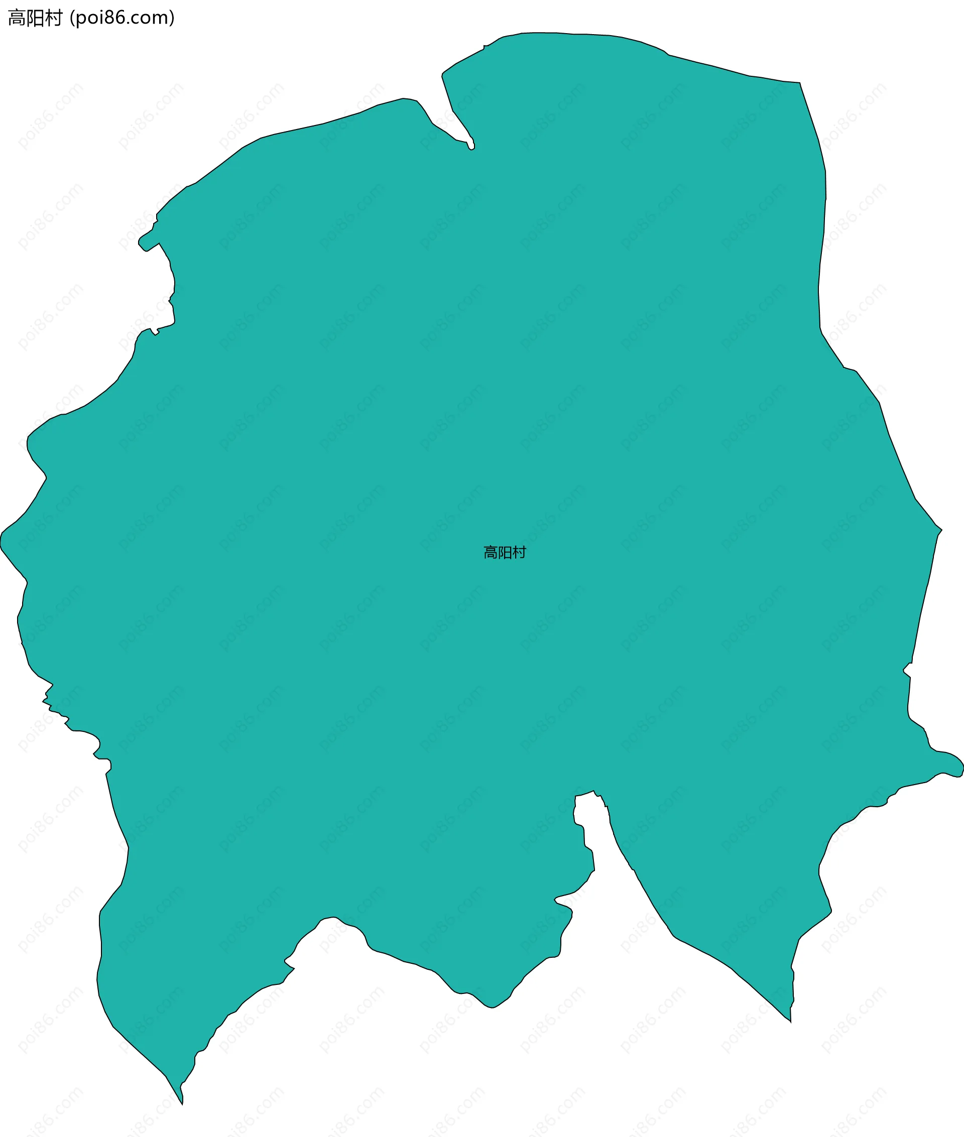 高阳村边界地图