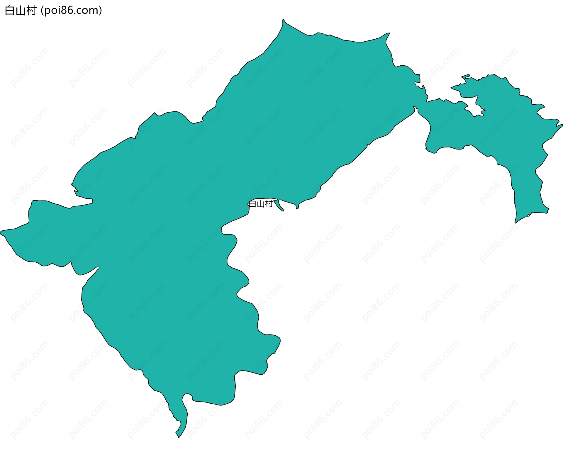 白山村边界地图