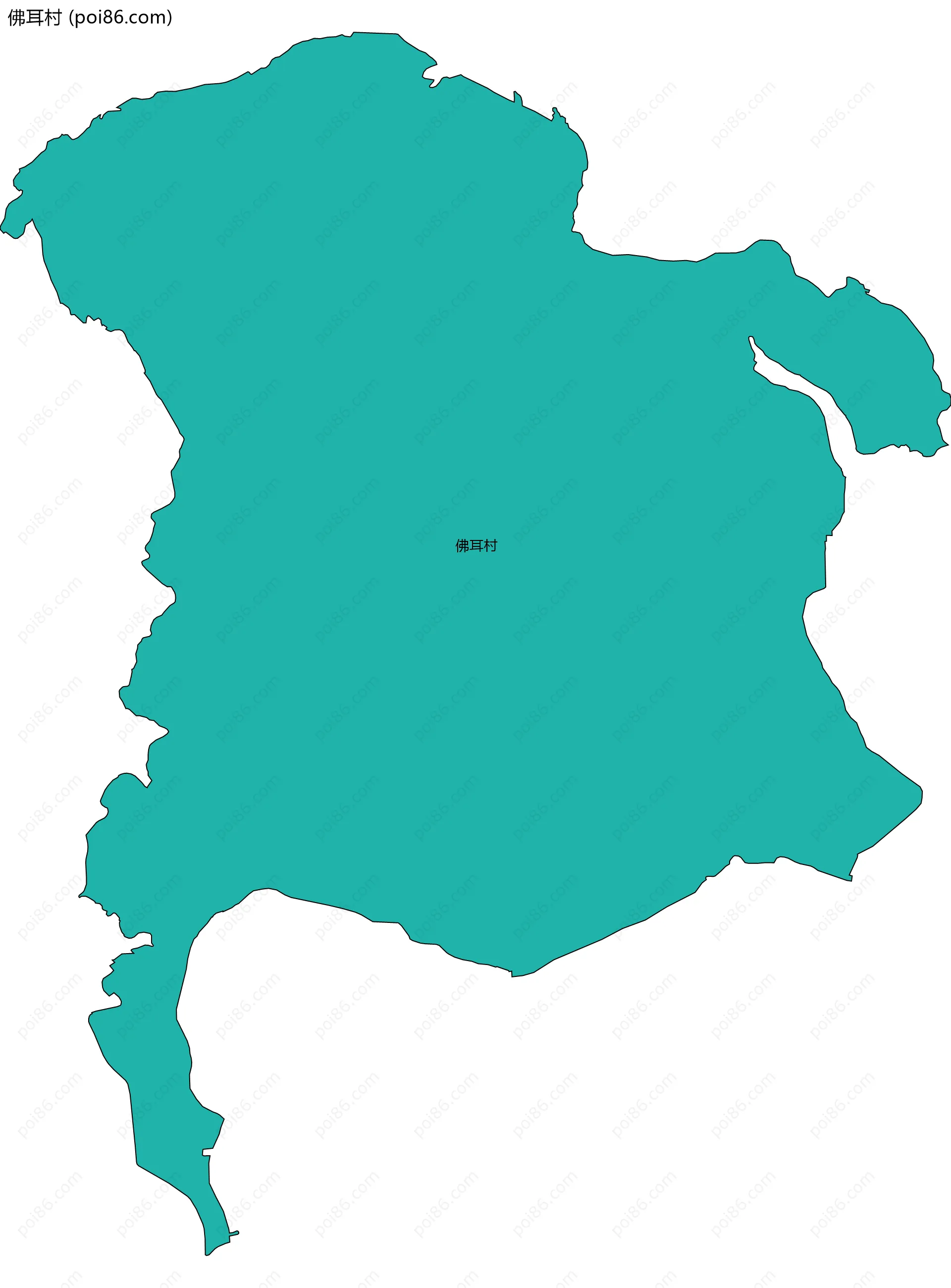 佛耳村边界地图