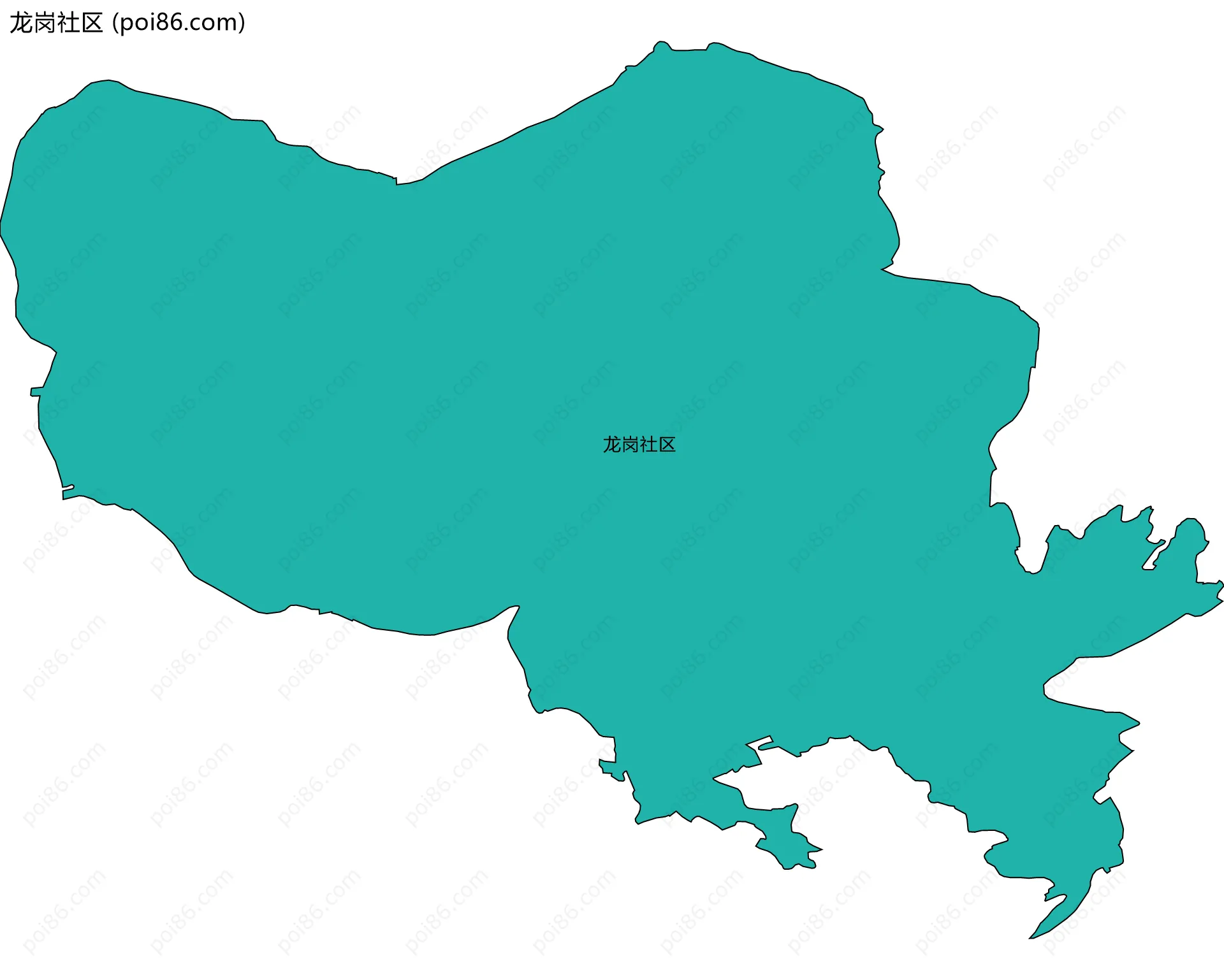 龙岗社区边界地图