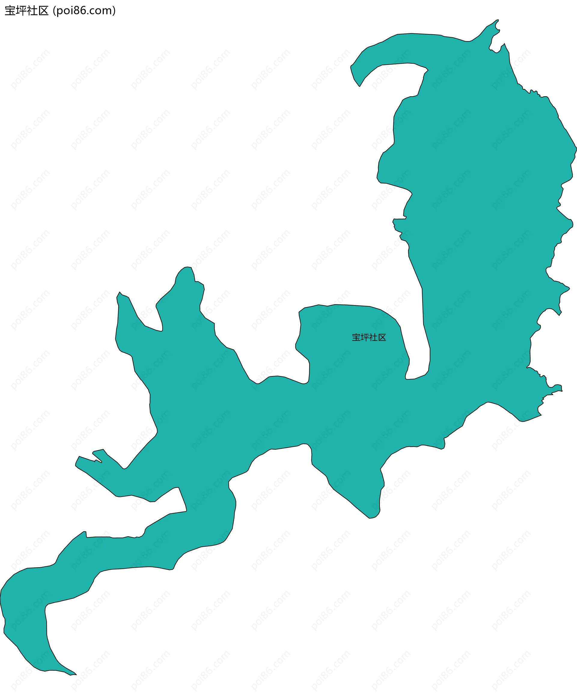 宝坪社区边界地图