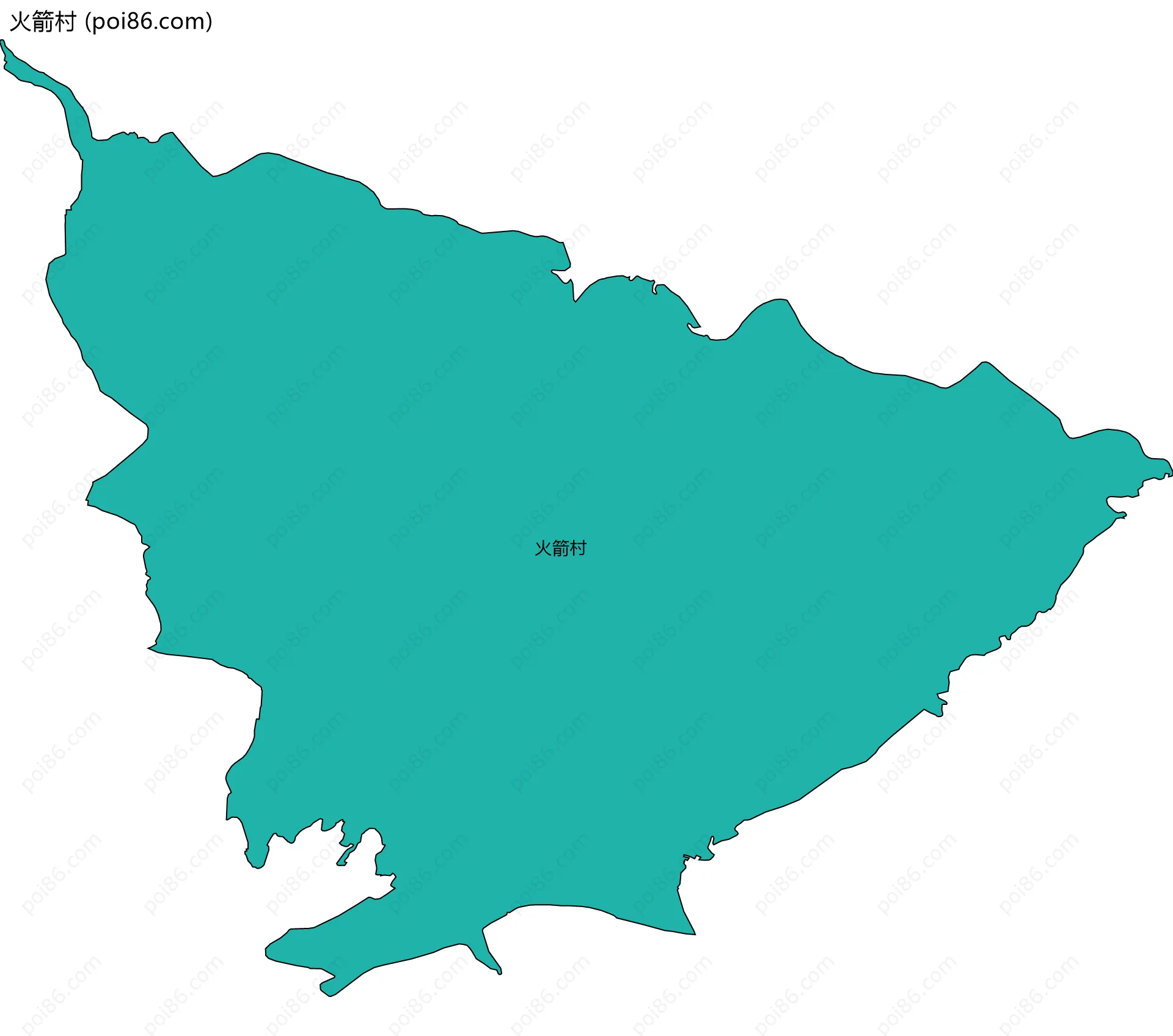 火箭村边界地图