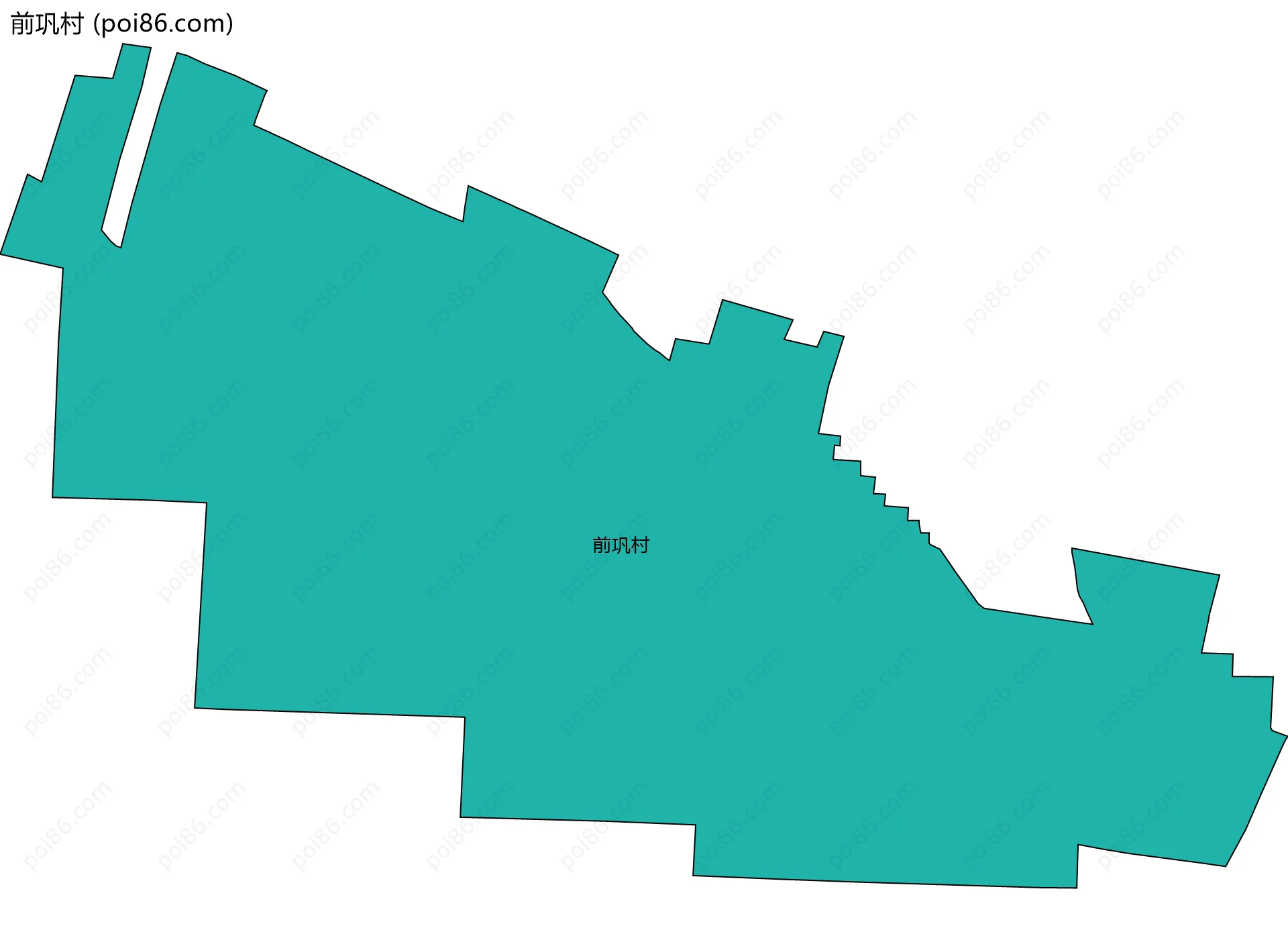 前巩村边界地图
