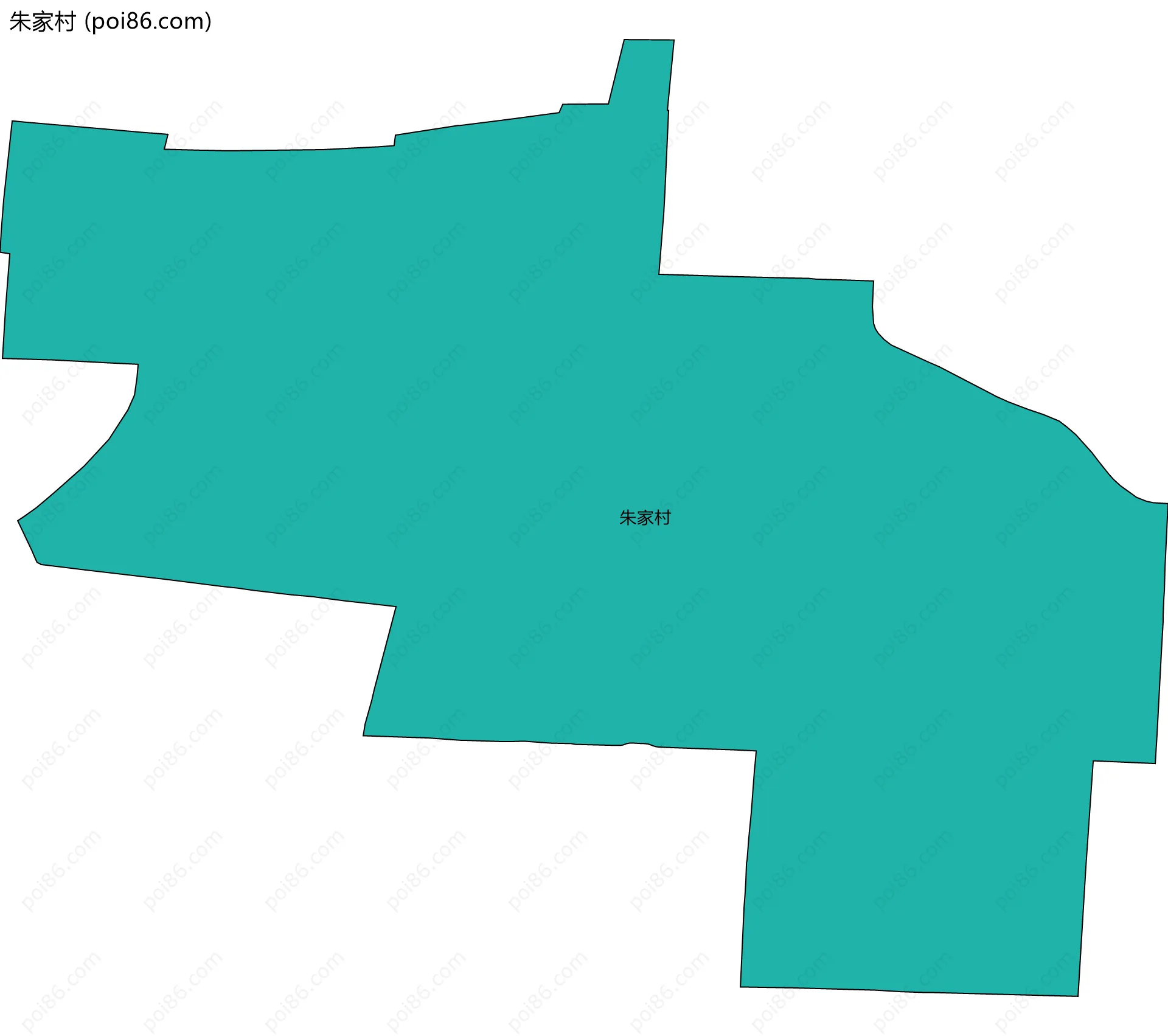朱家村边界地图