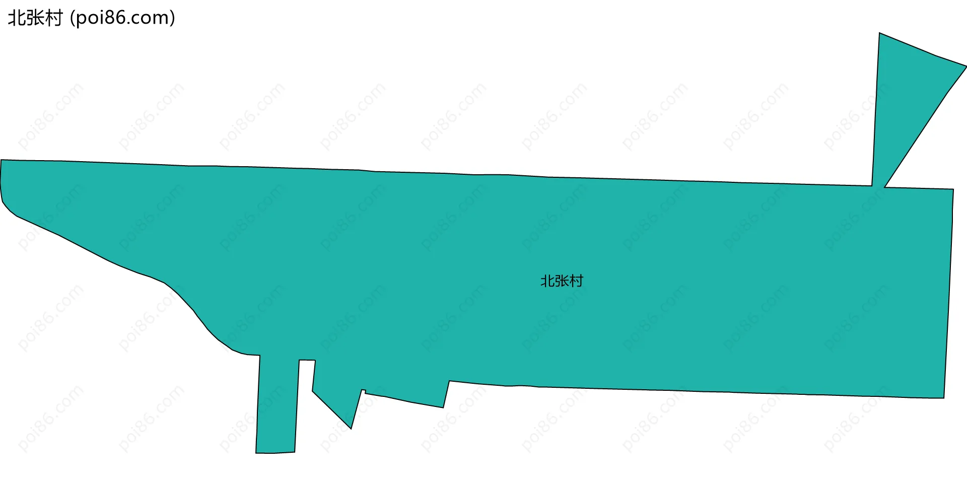 北张村边界地图