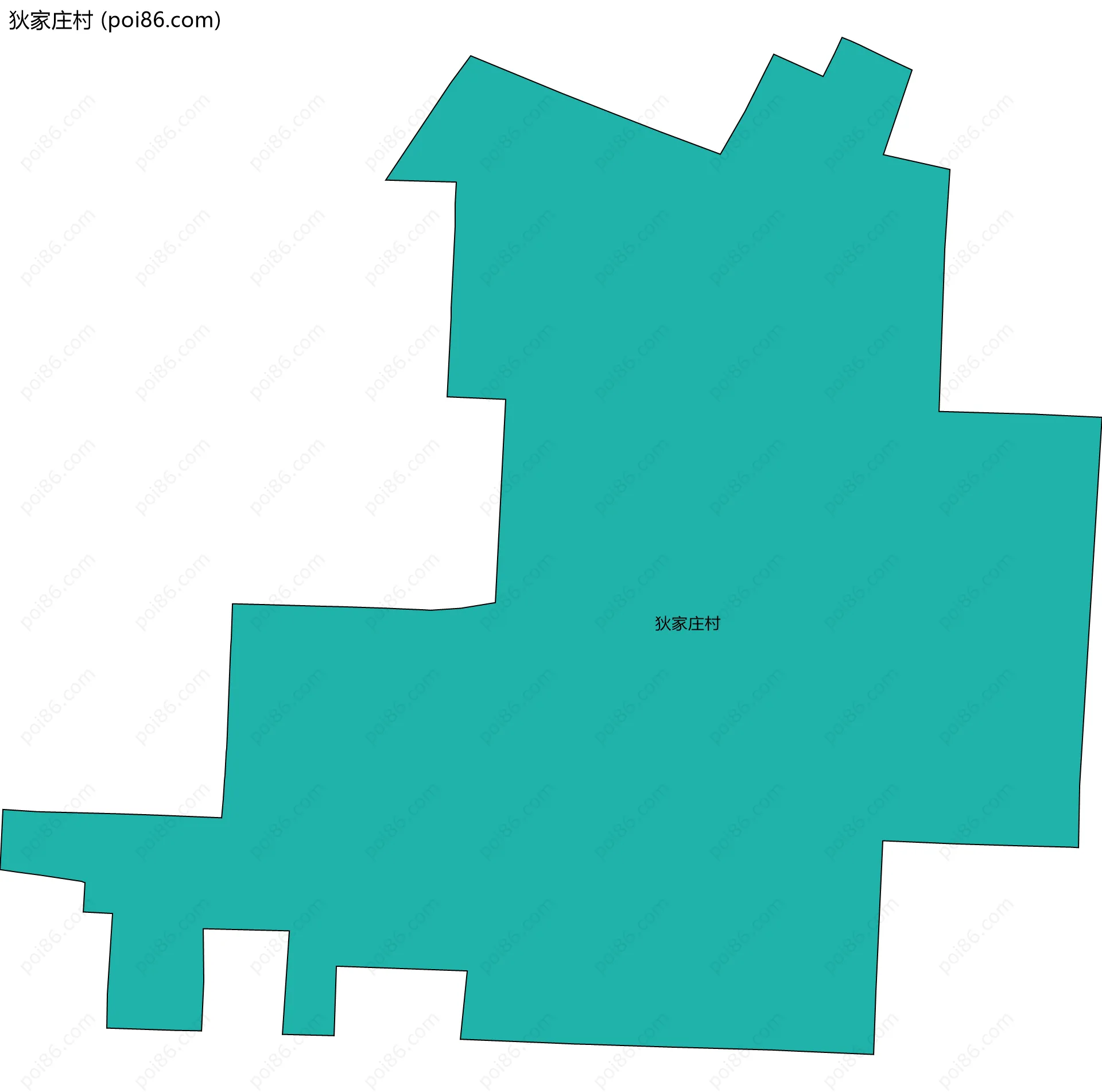 狄家庄村边界地图
