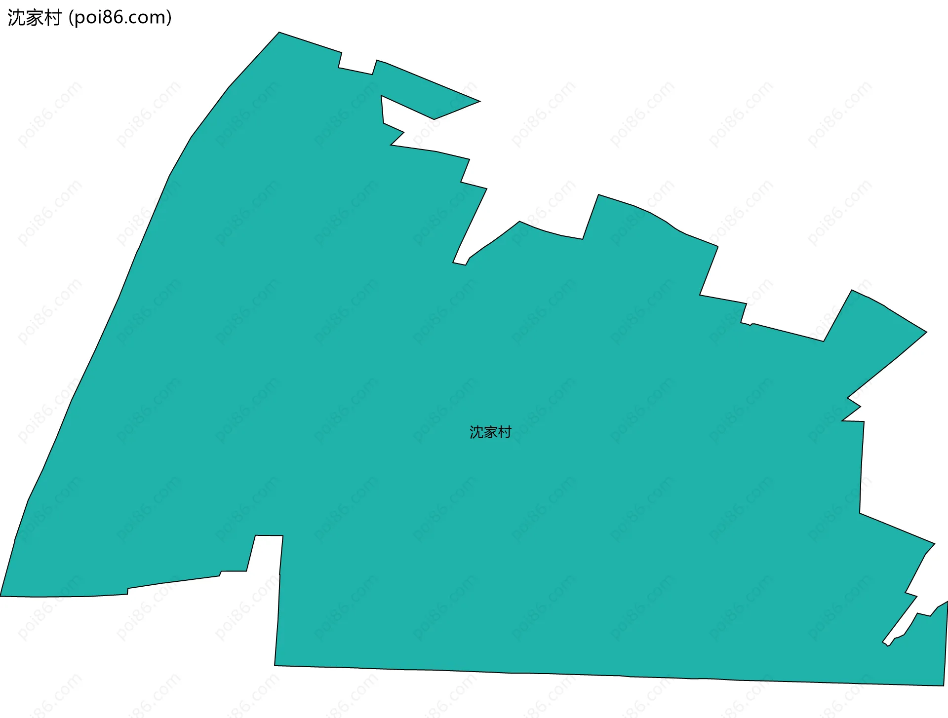 沈家村边界地图