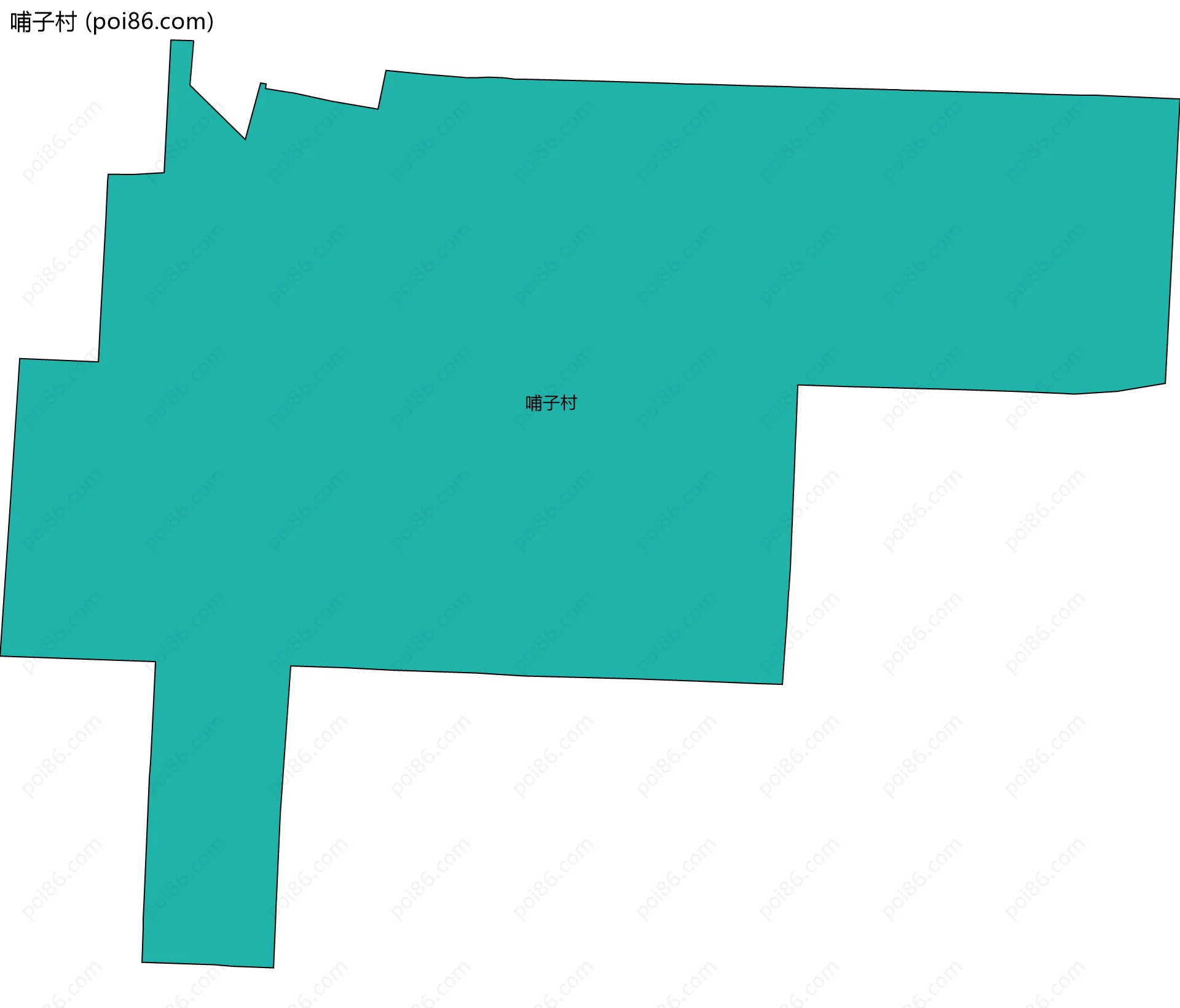 哺子村边界地图