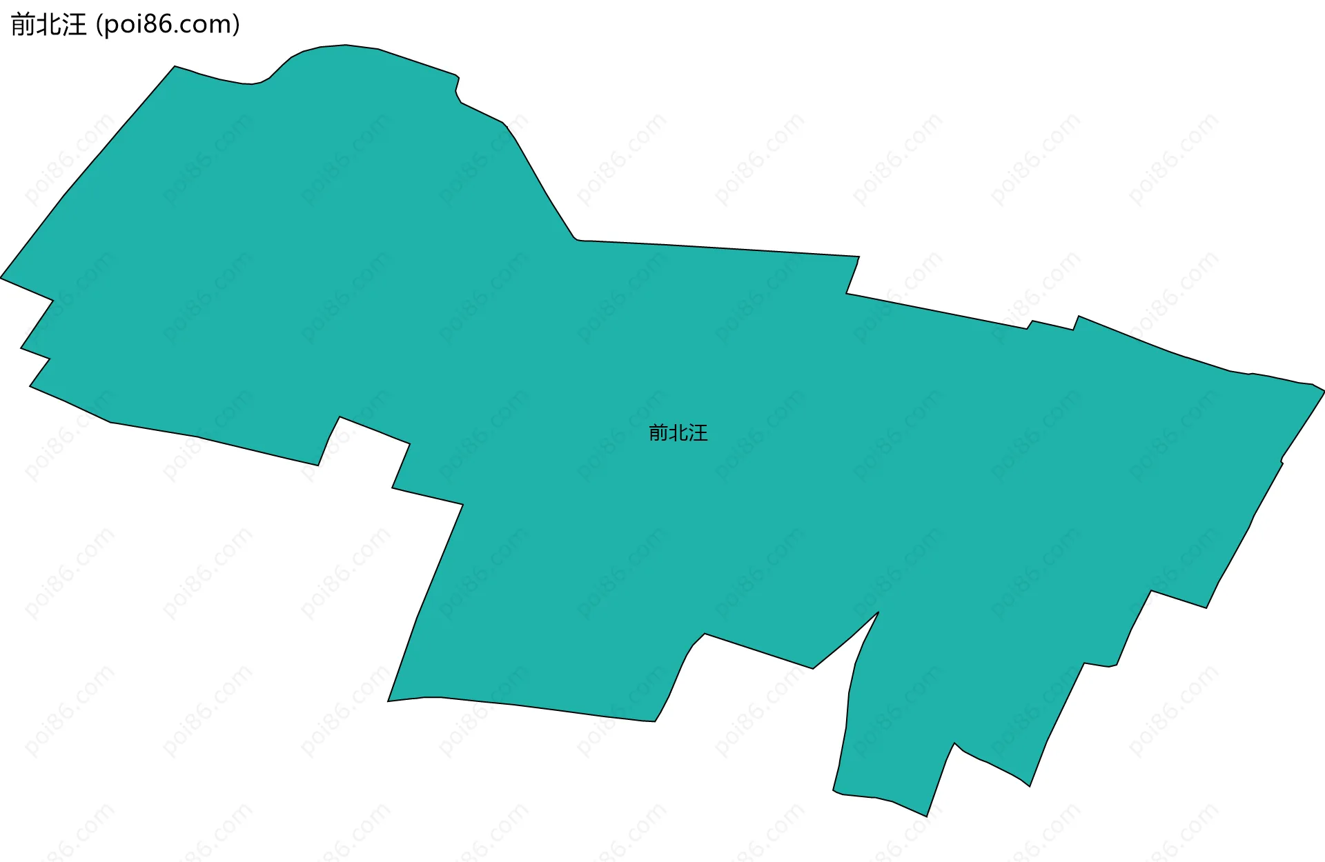 前北汪边界地图