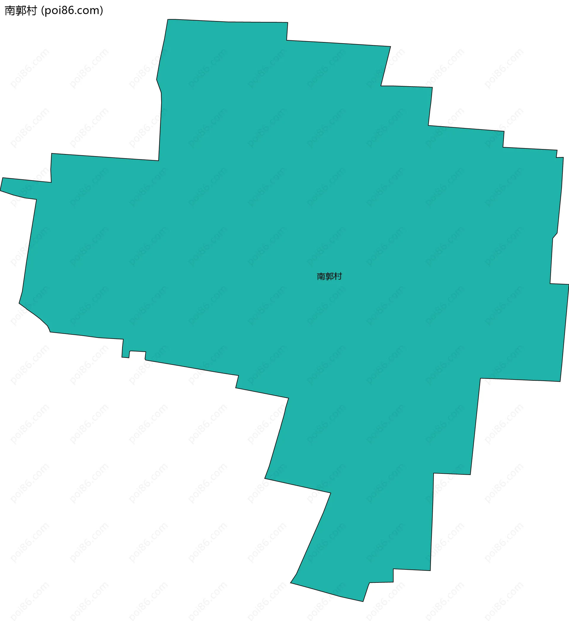 南郭村边界地图