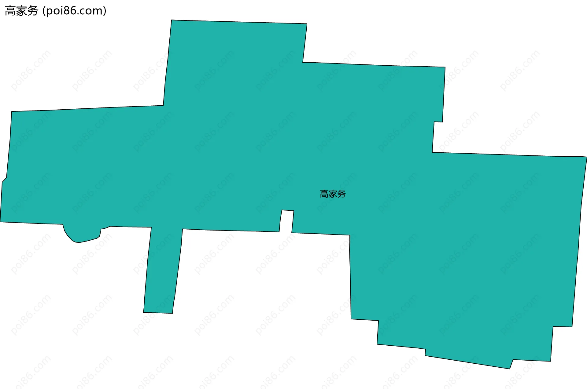 高家务边界地图