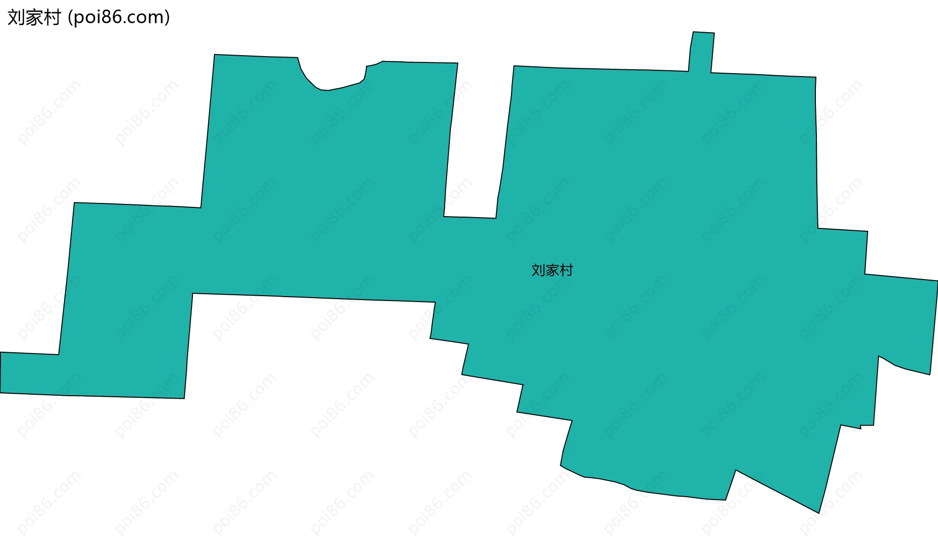 刘家村边界地图