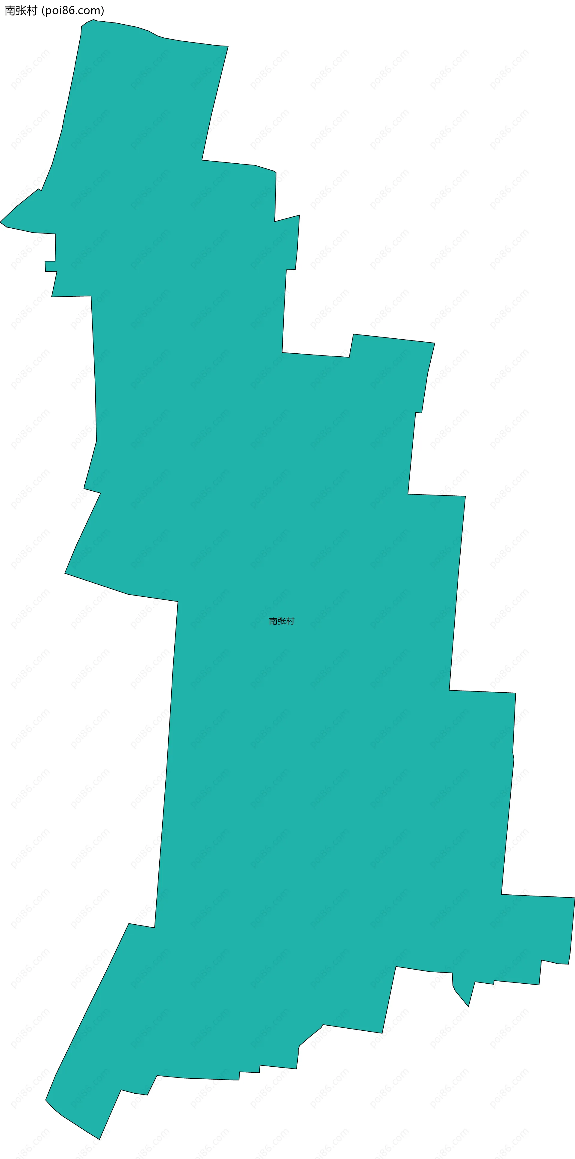 南张村边界地图