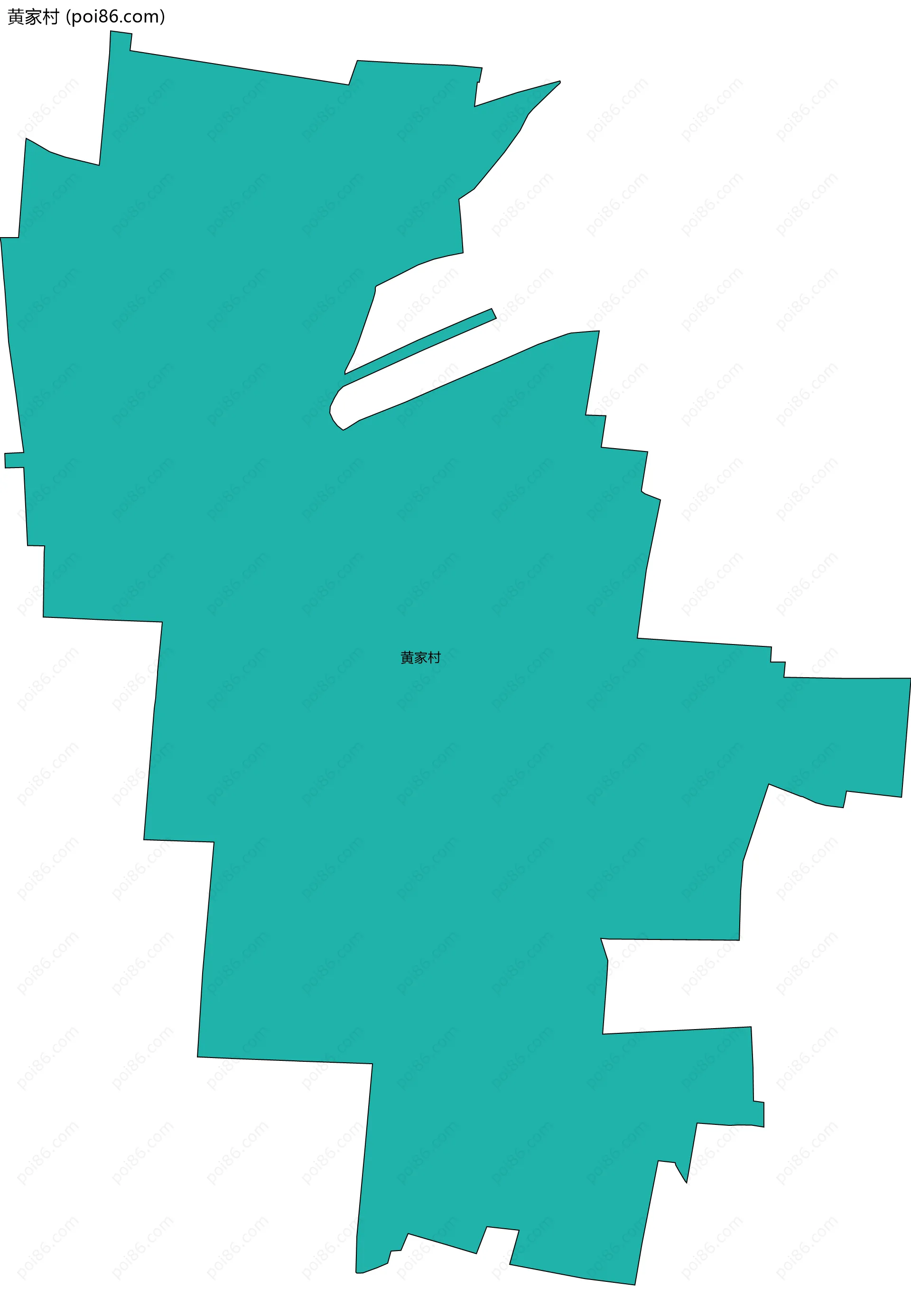 黄家村边界地图