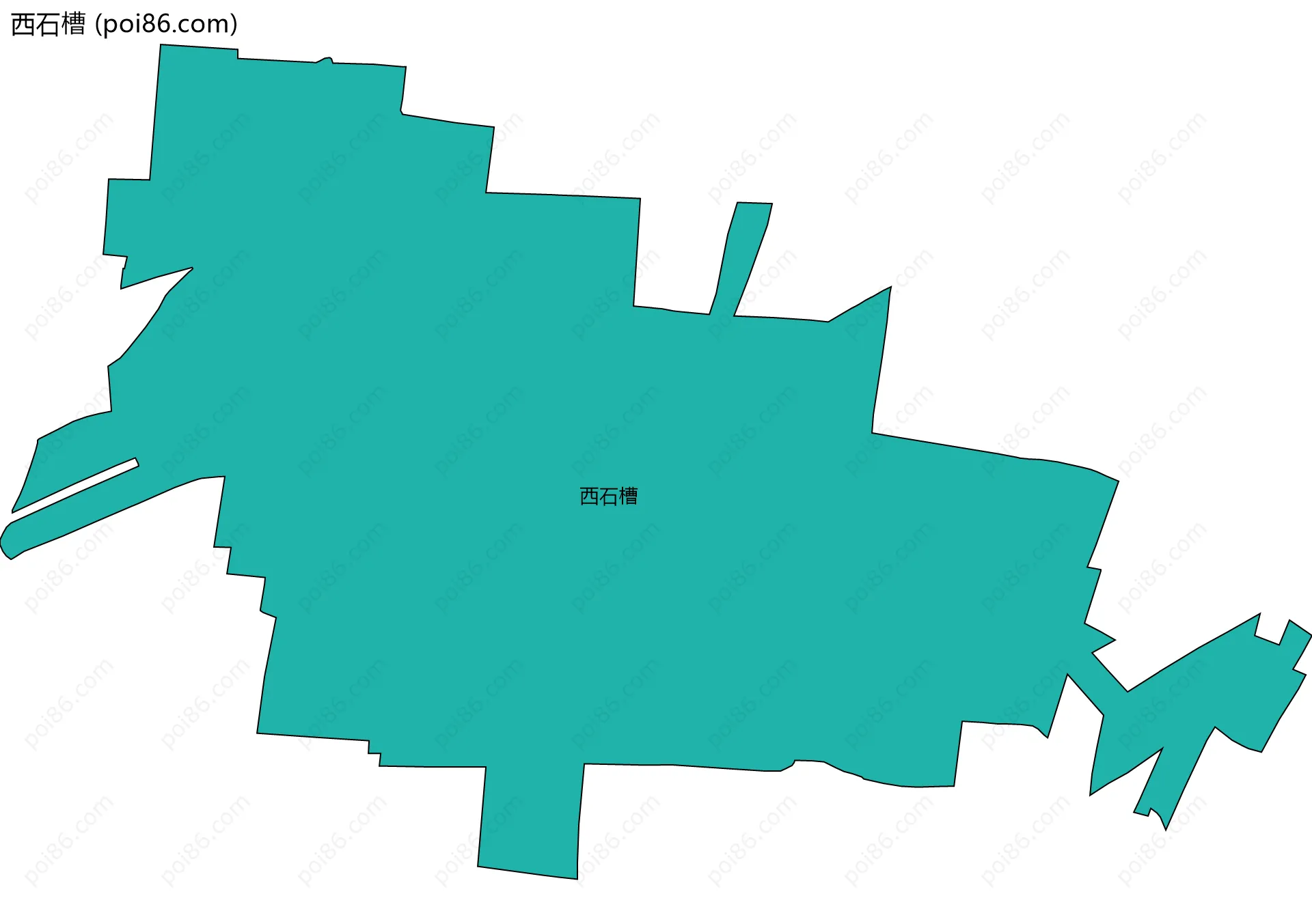 西石槽边界地图