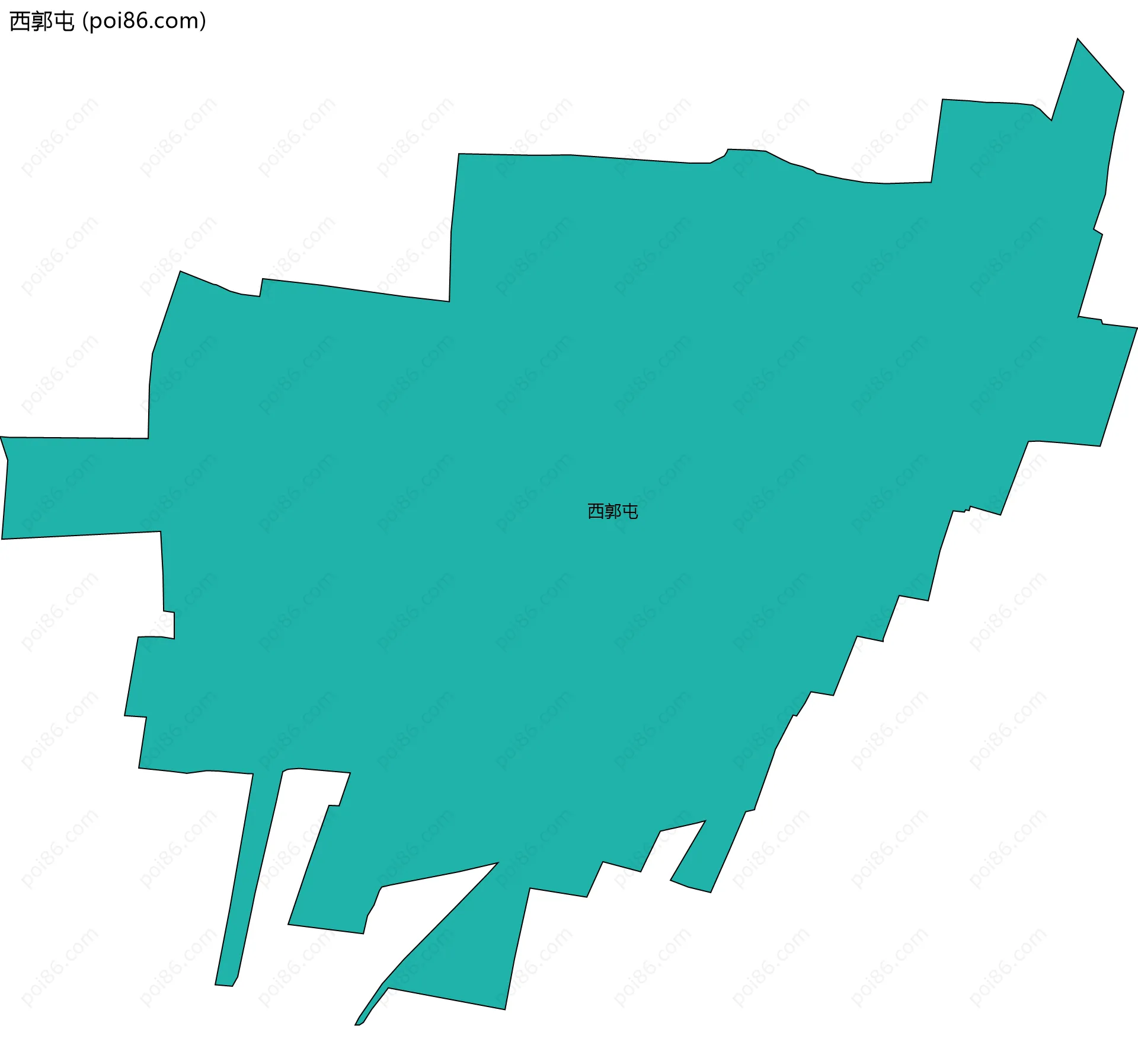 西郭屯边界地图