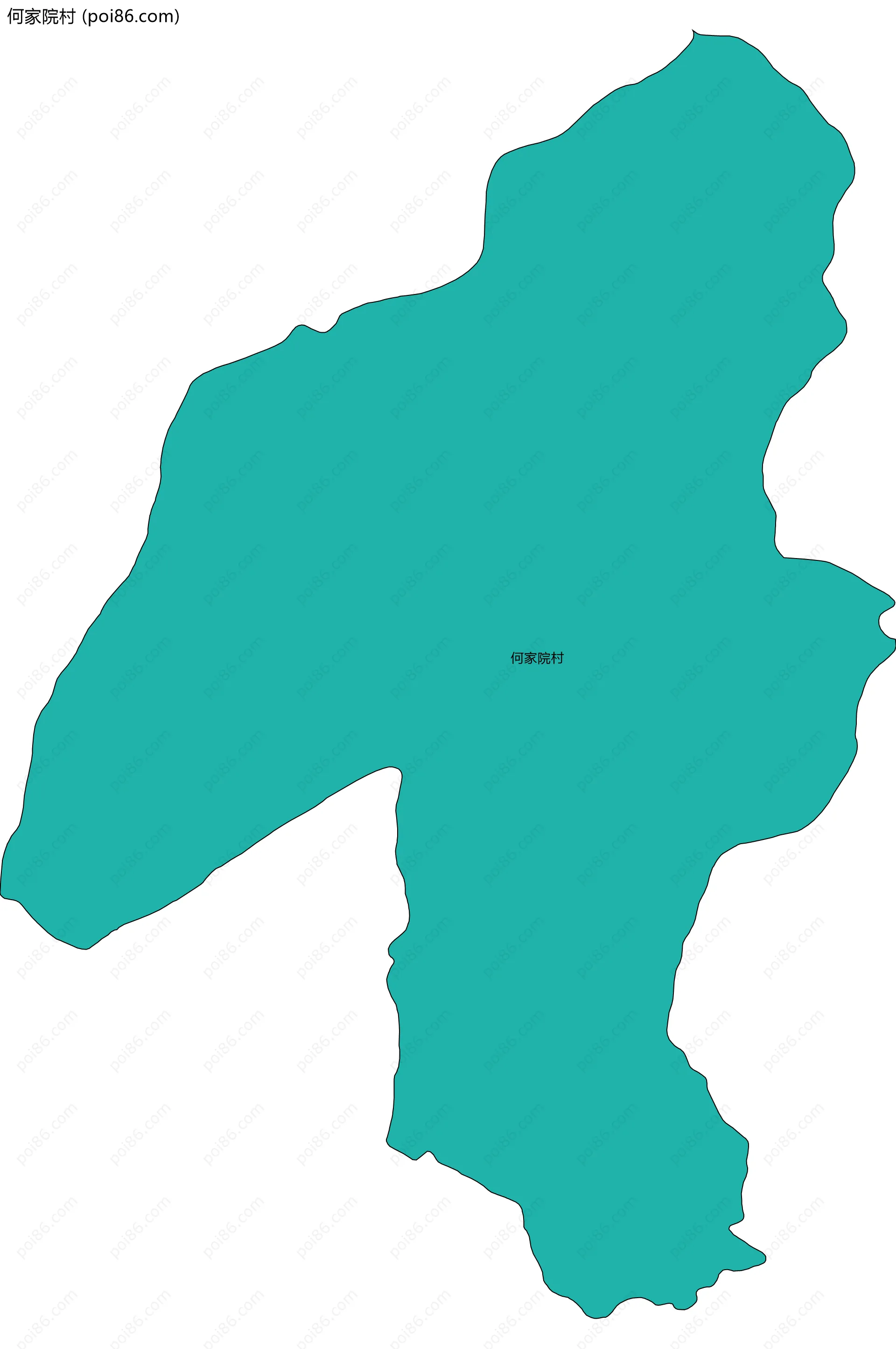 何家院村边界地图