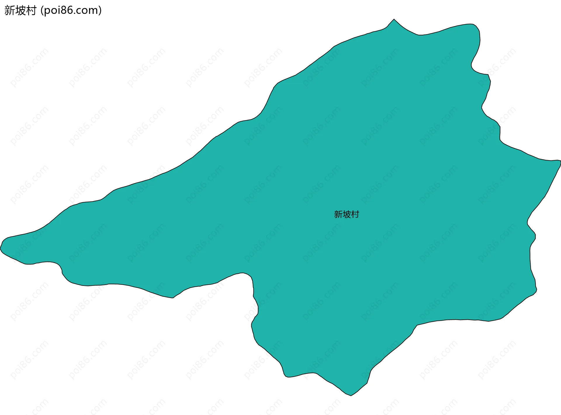 新坡村边界地图