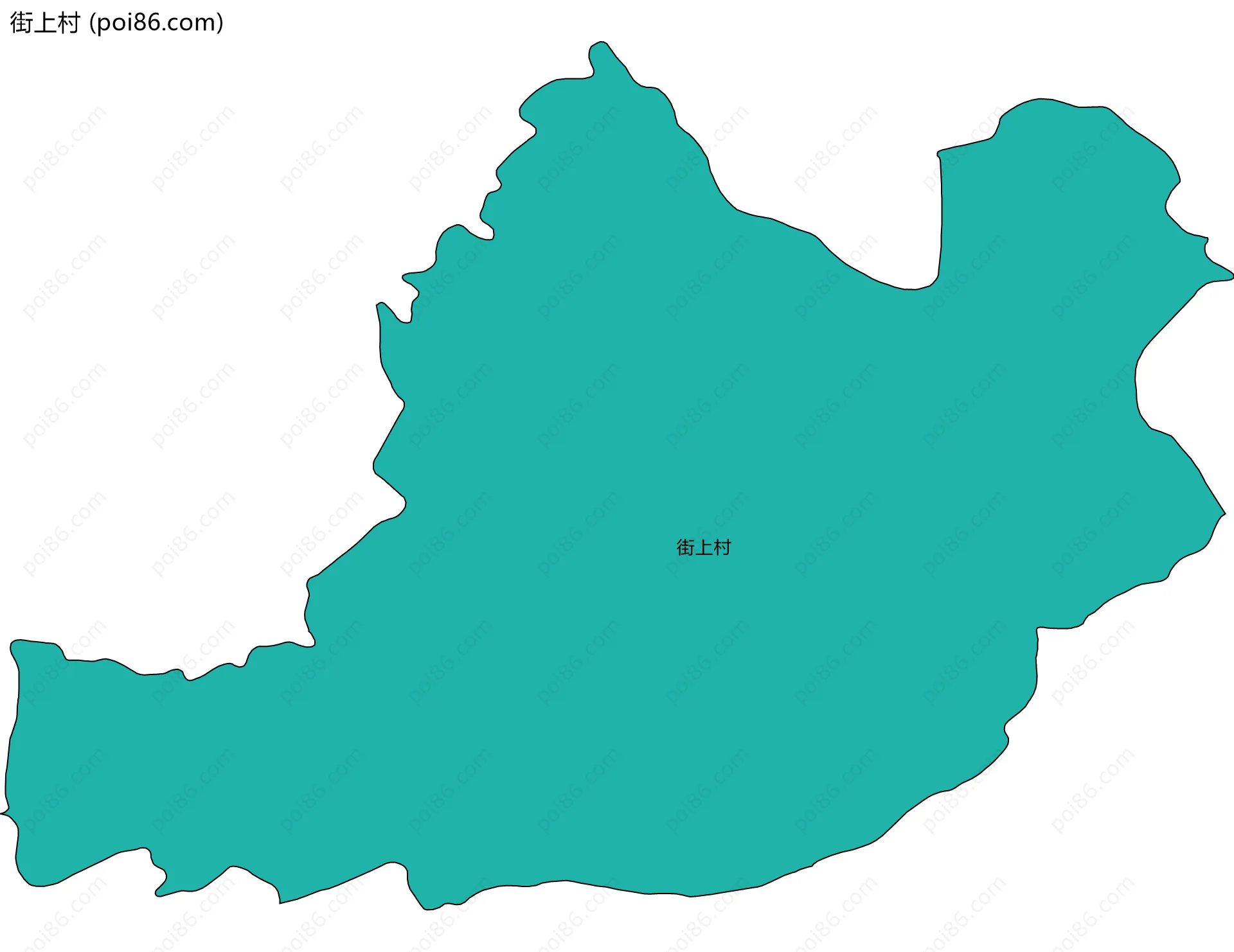 街上村边界地图
