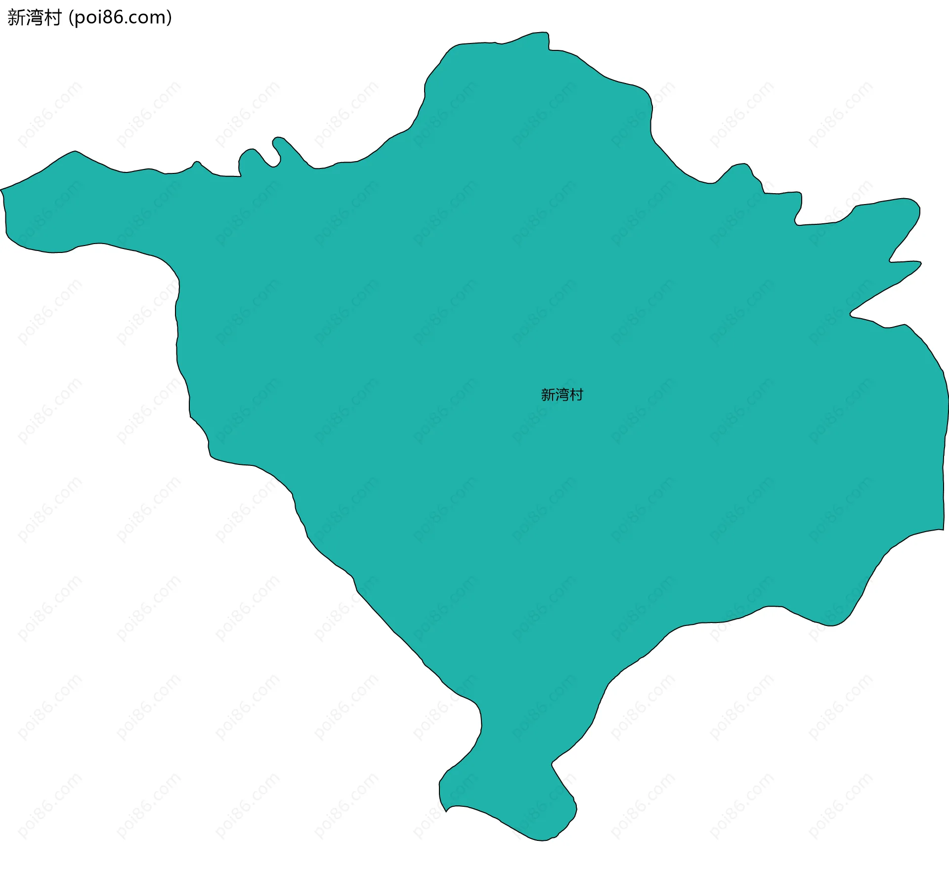 新湾村边界地图