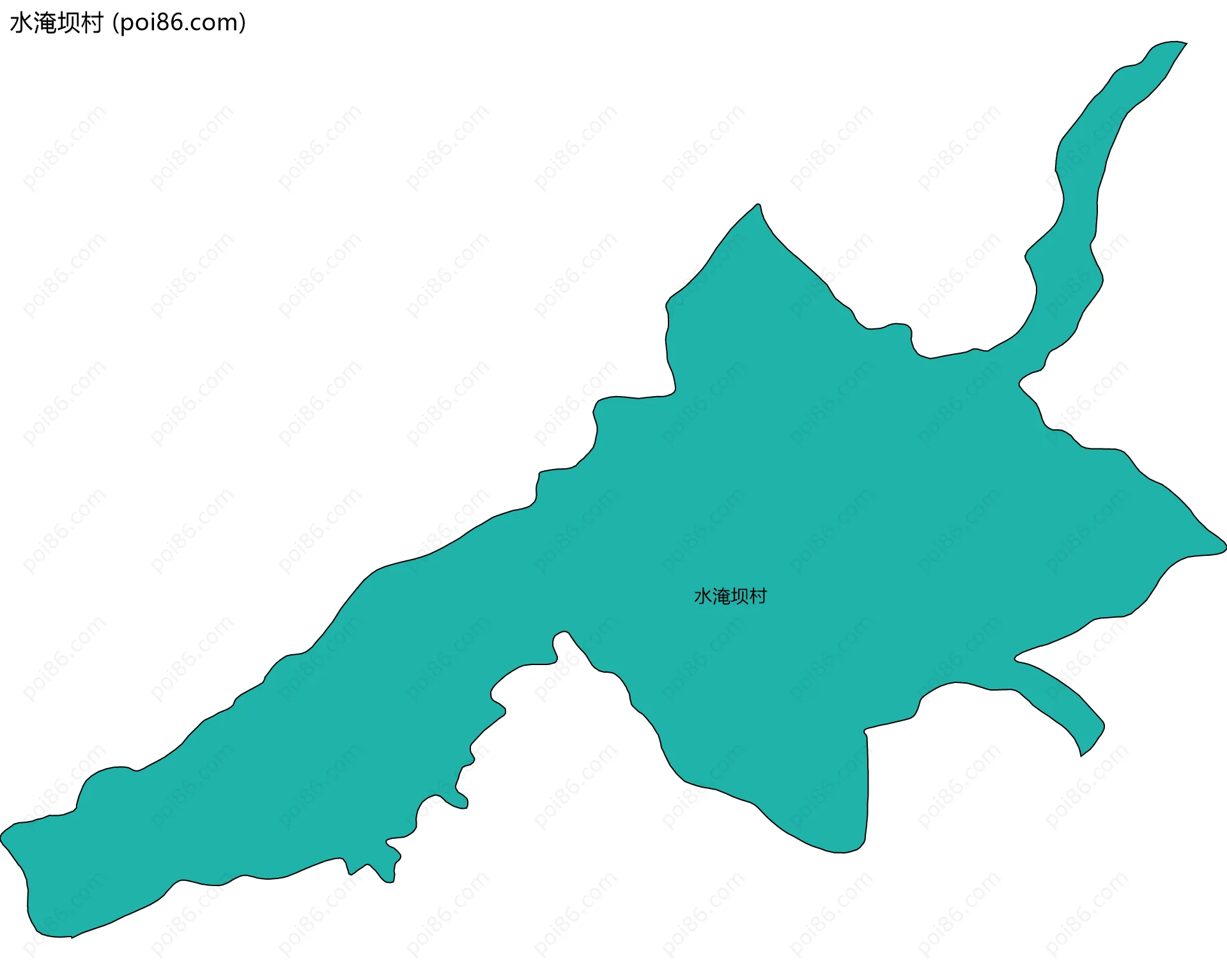 水淹坝村边界地图