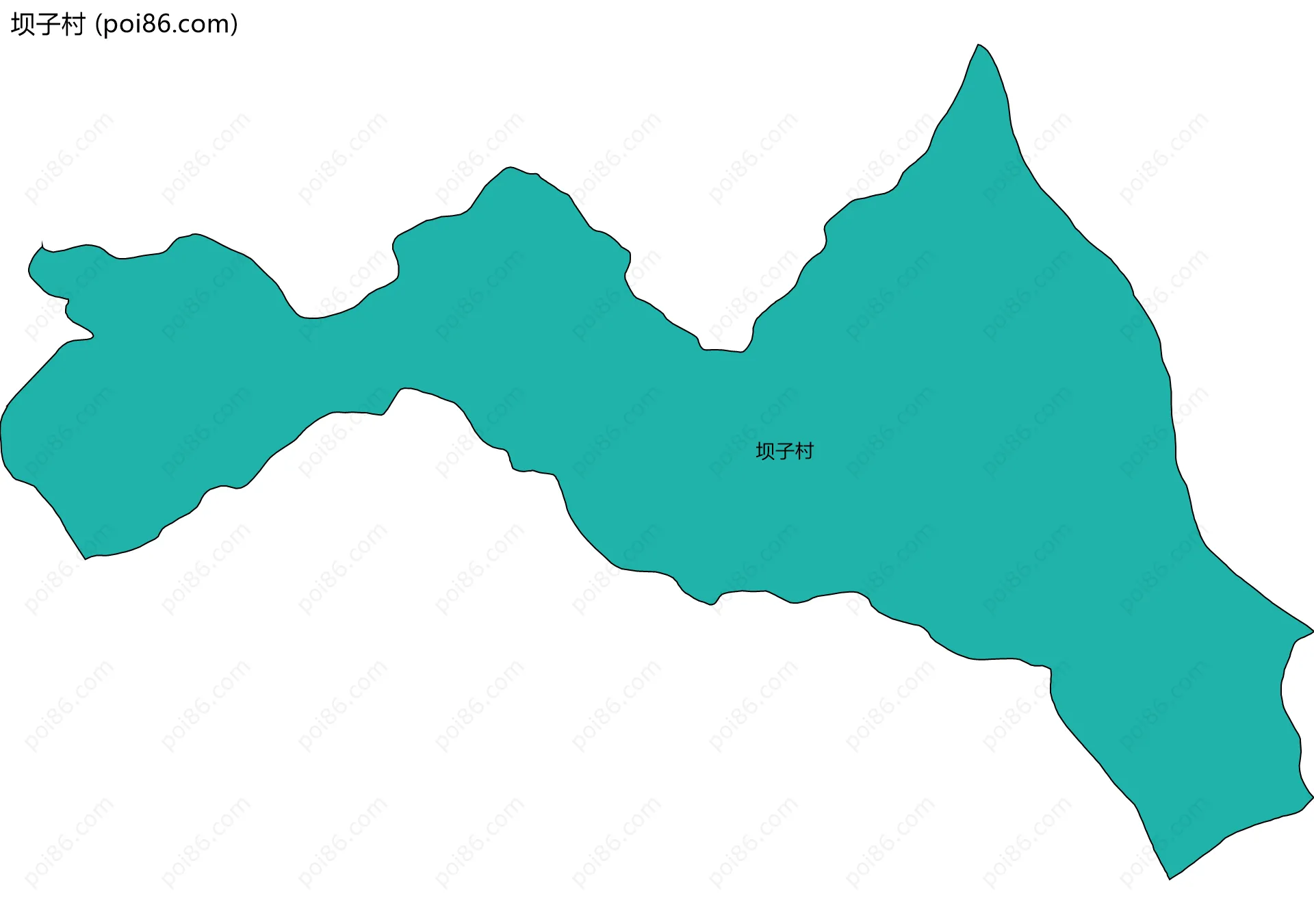 坝子村边界地图