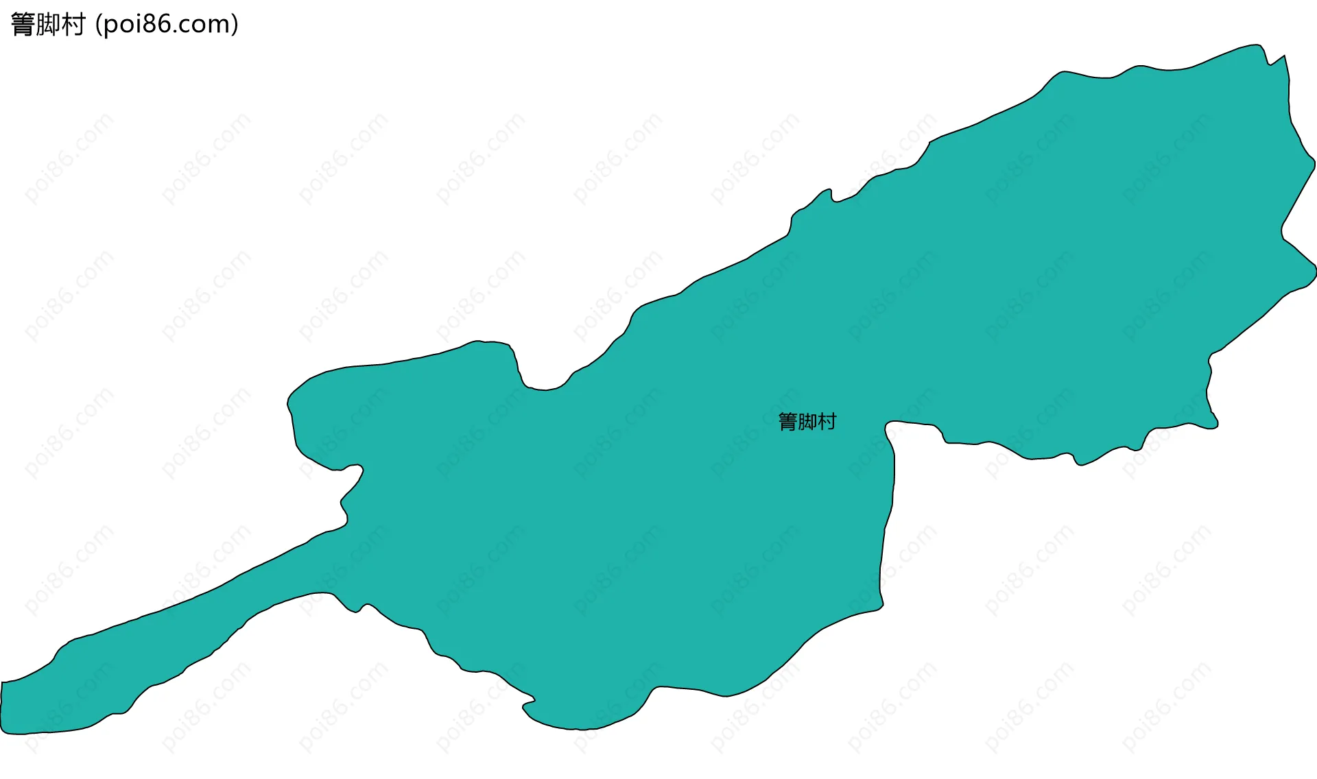 箐脚村边界地图