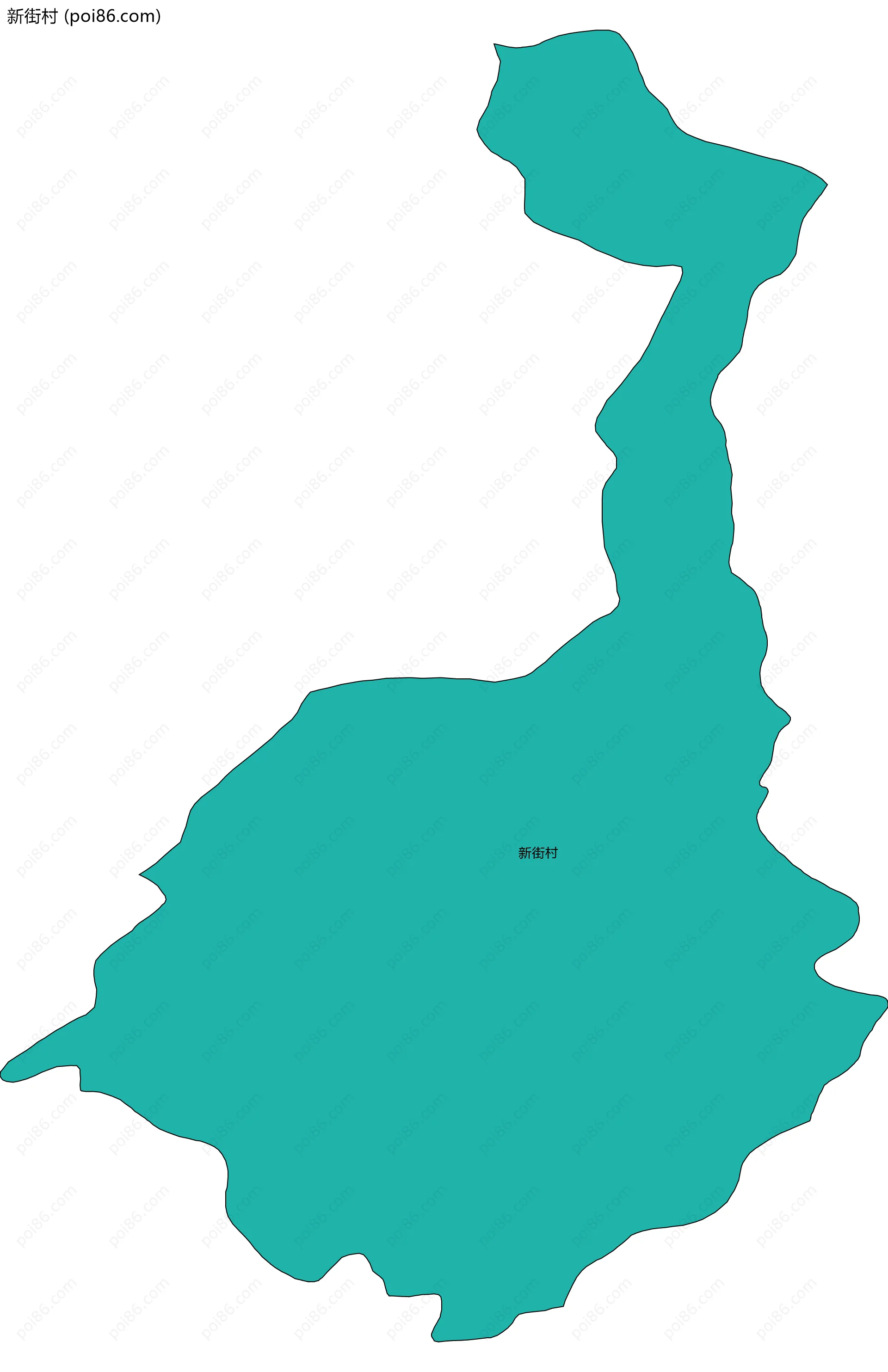 新街村边界地图