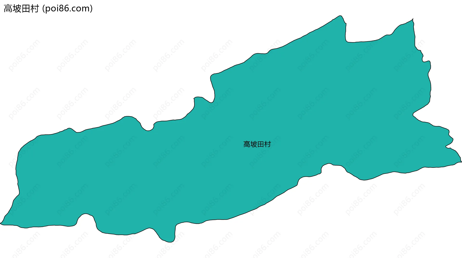 高坡田村边界地图