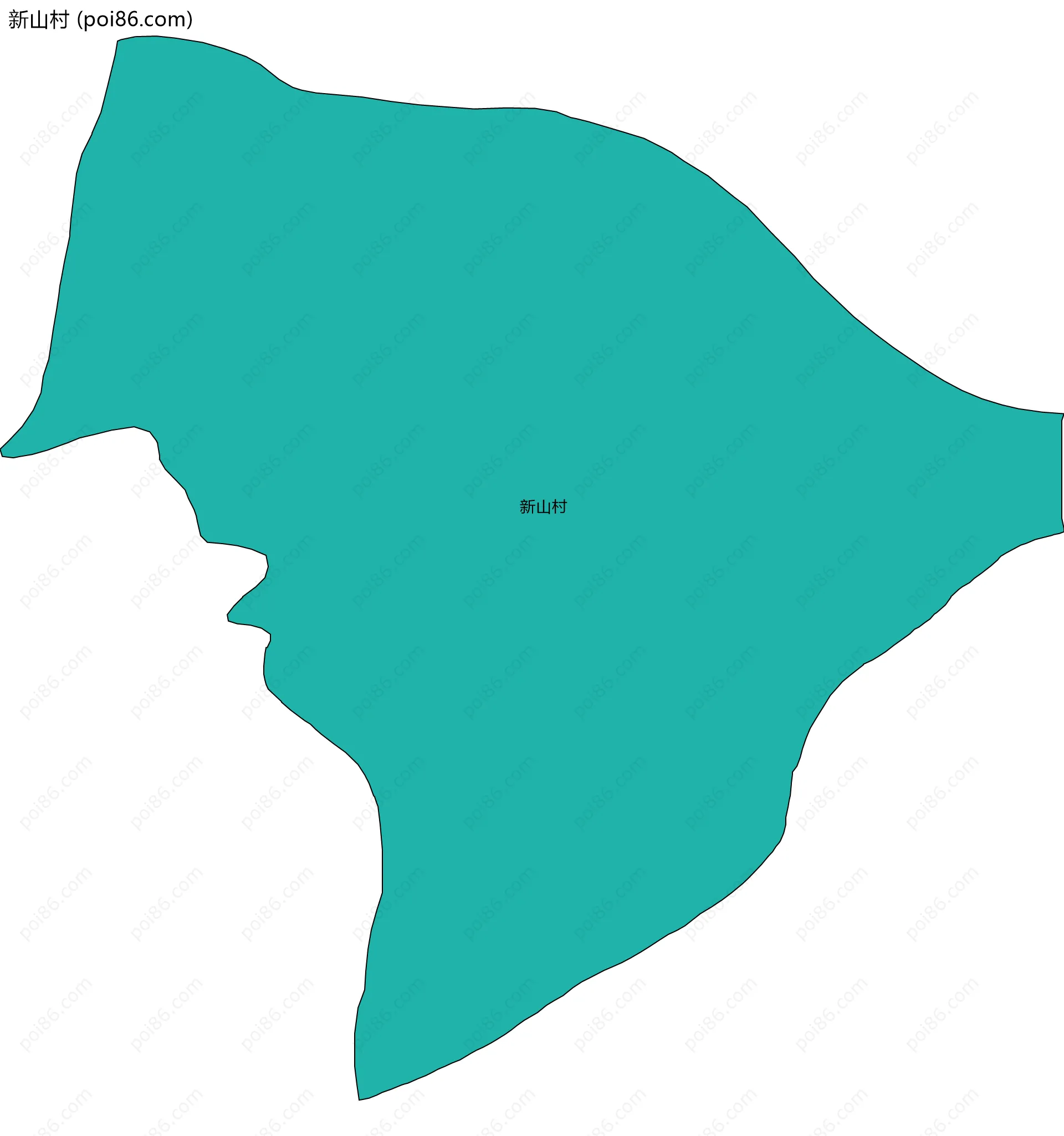 新山村边界地图