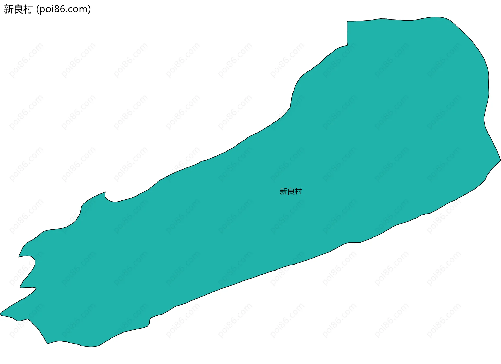 新良村边界地图