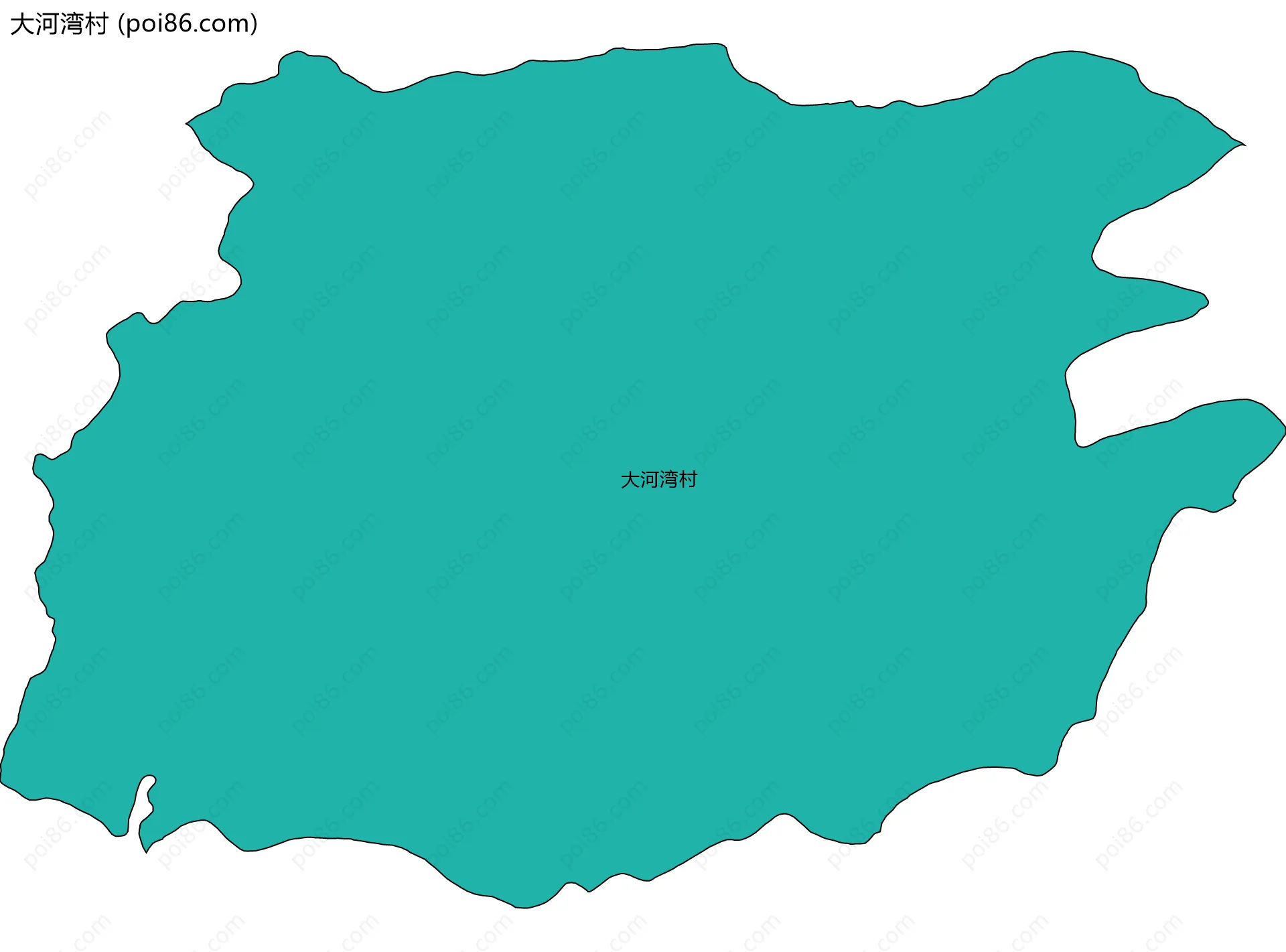 大河湾村边界地图