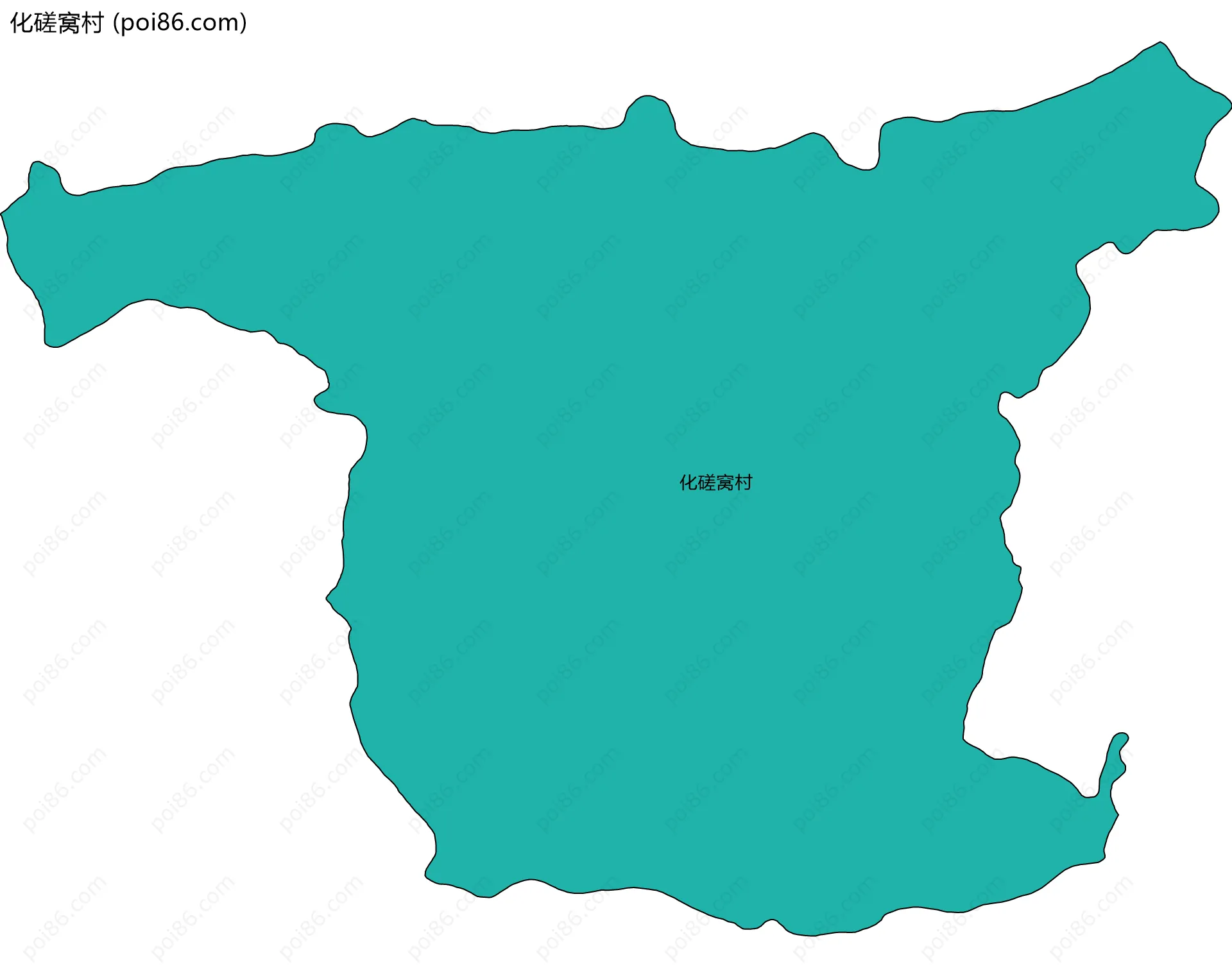 化磋窝村边界地图