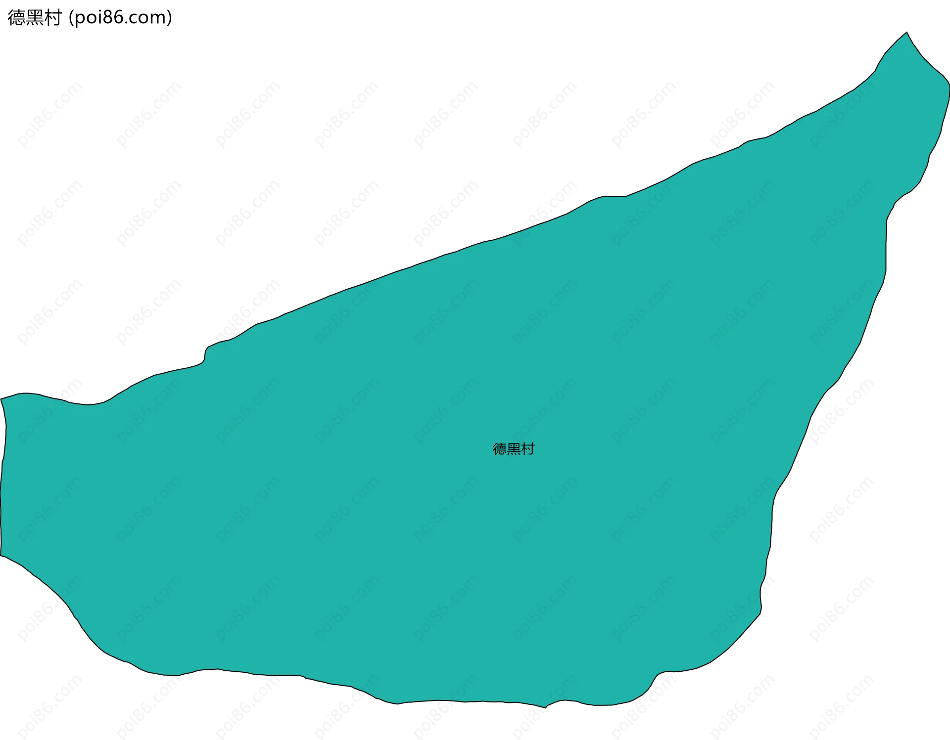 德黑村边界地图