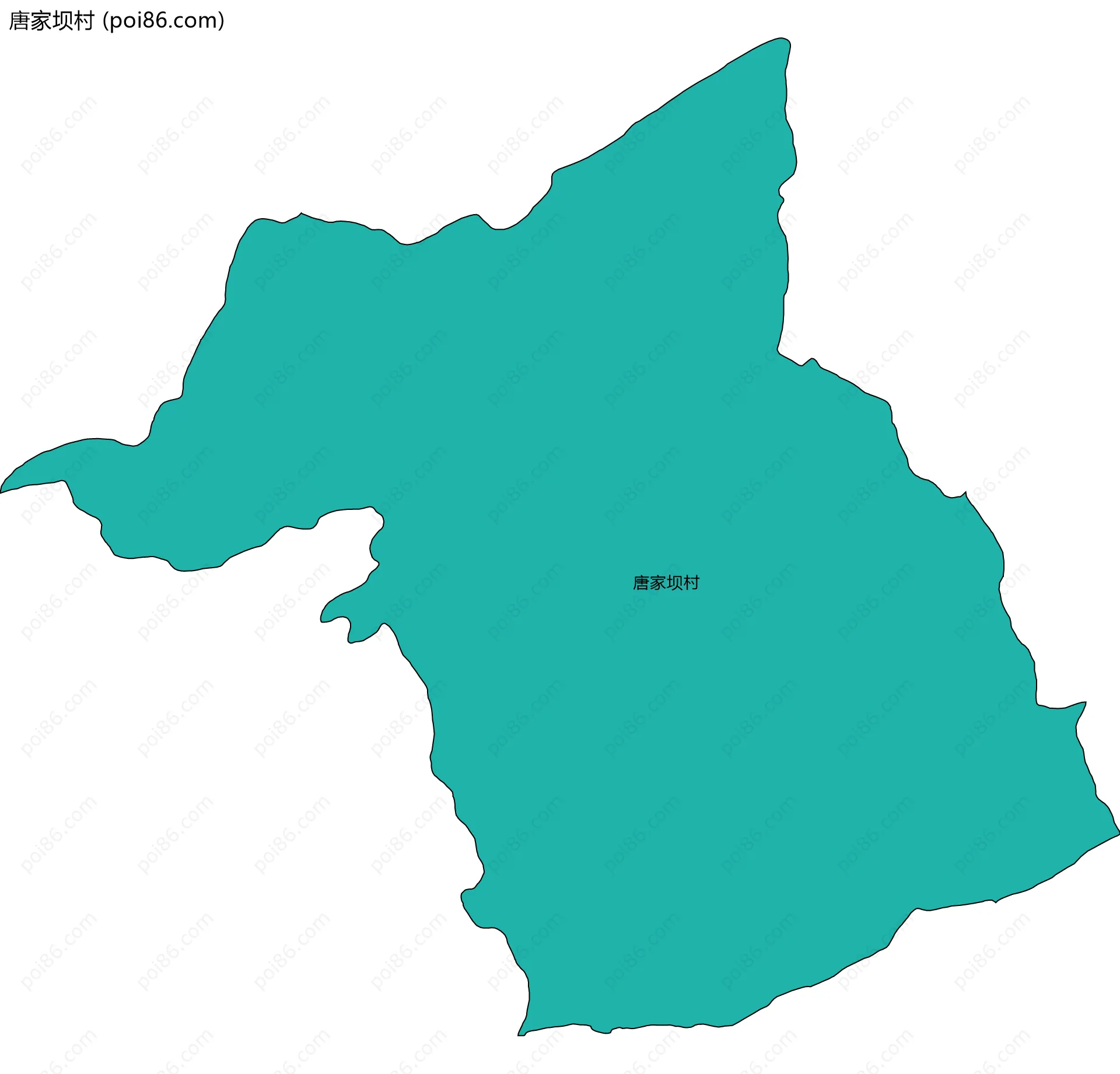 唐家坝村边界地图