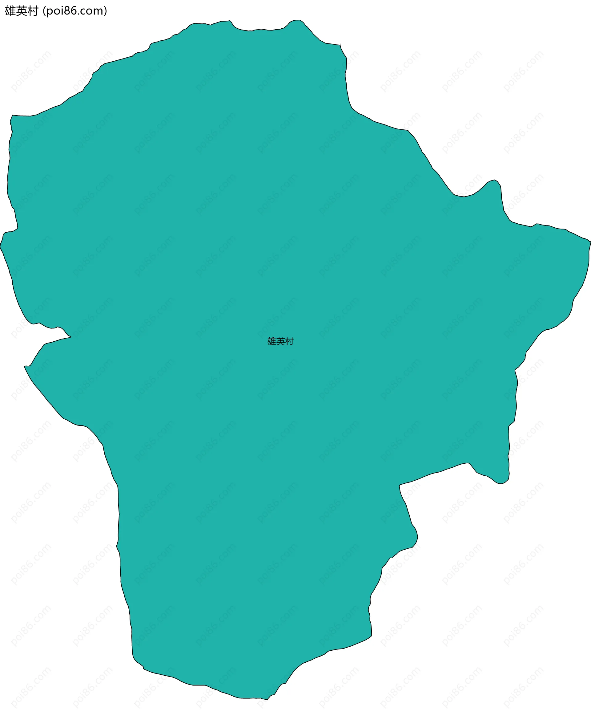 雄英村边界地图