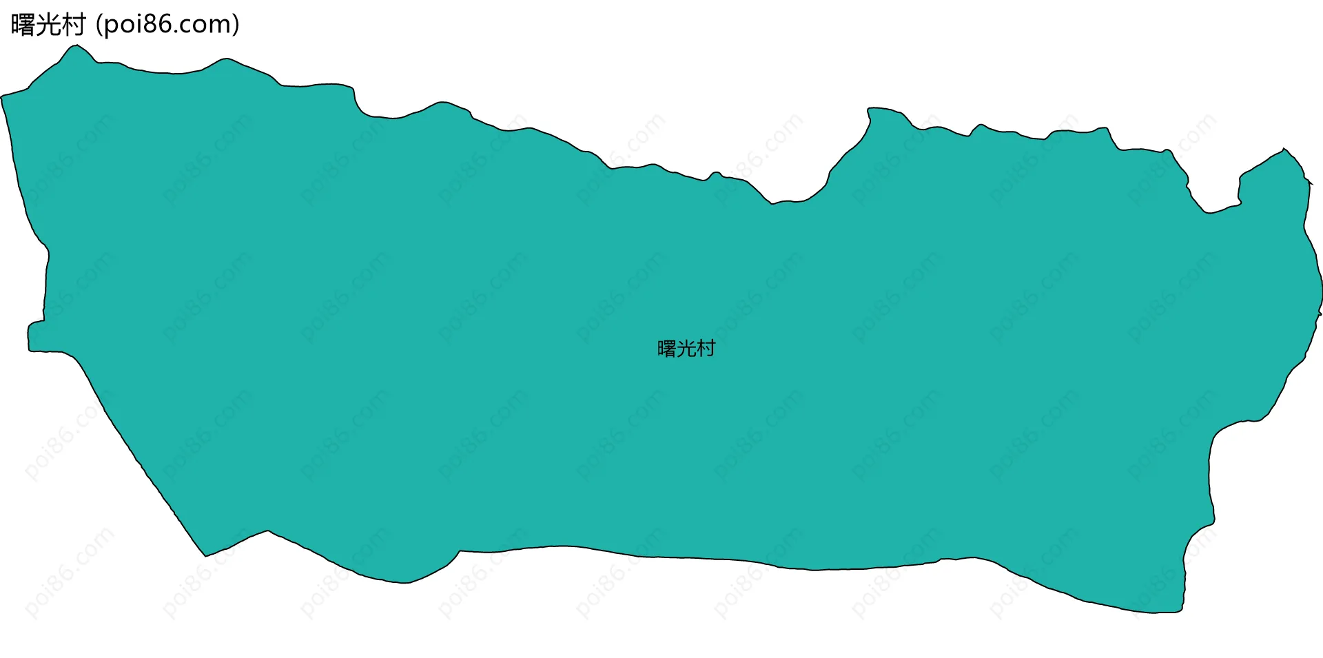 曙光村边界地图