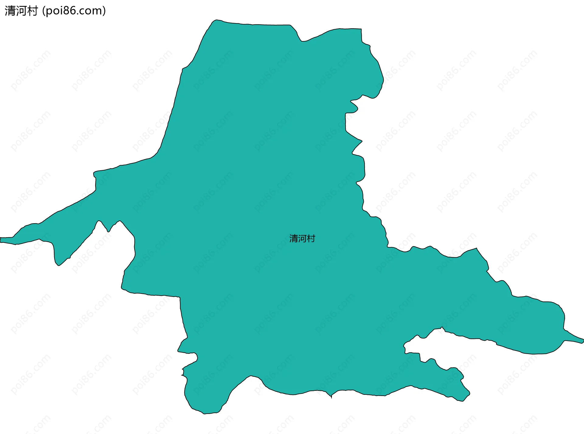 清河村边界地图