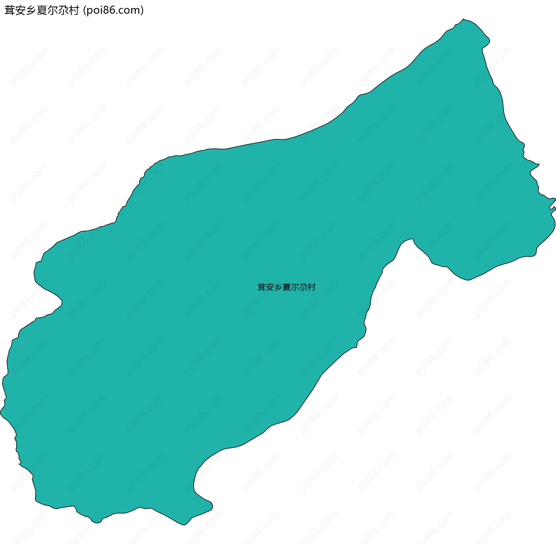 茸安乡夏尔尕村边界地图