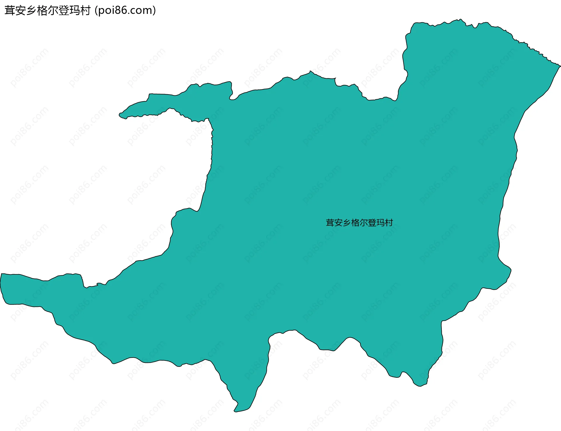 茸安乡格尔登玛村边界地图