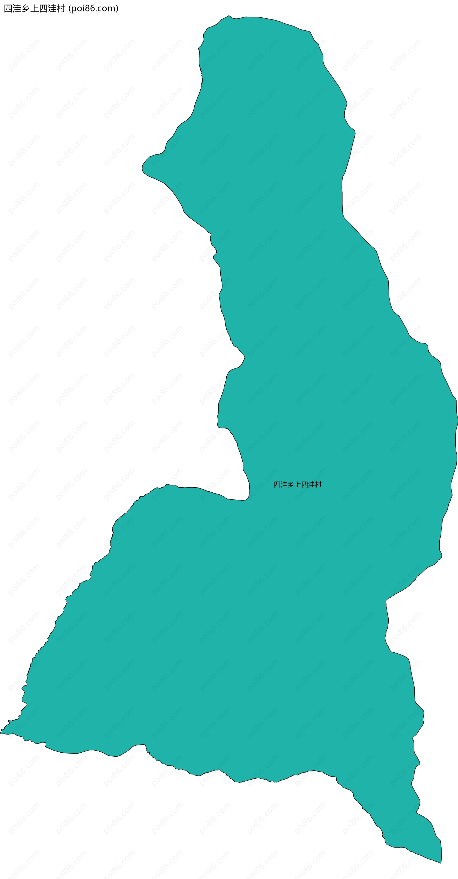 四洼乡上四洼村边界地图